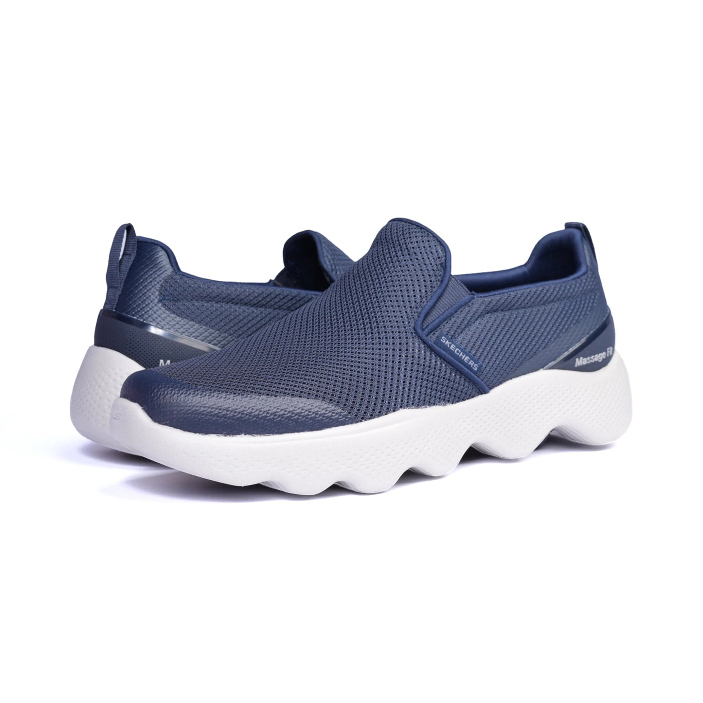 Skechers Go Walk Massage Fit Men Shoes Navy