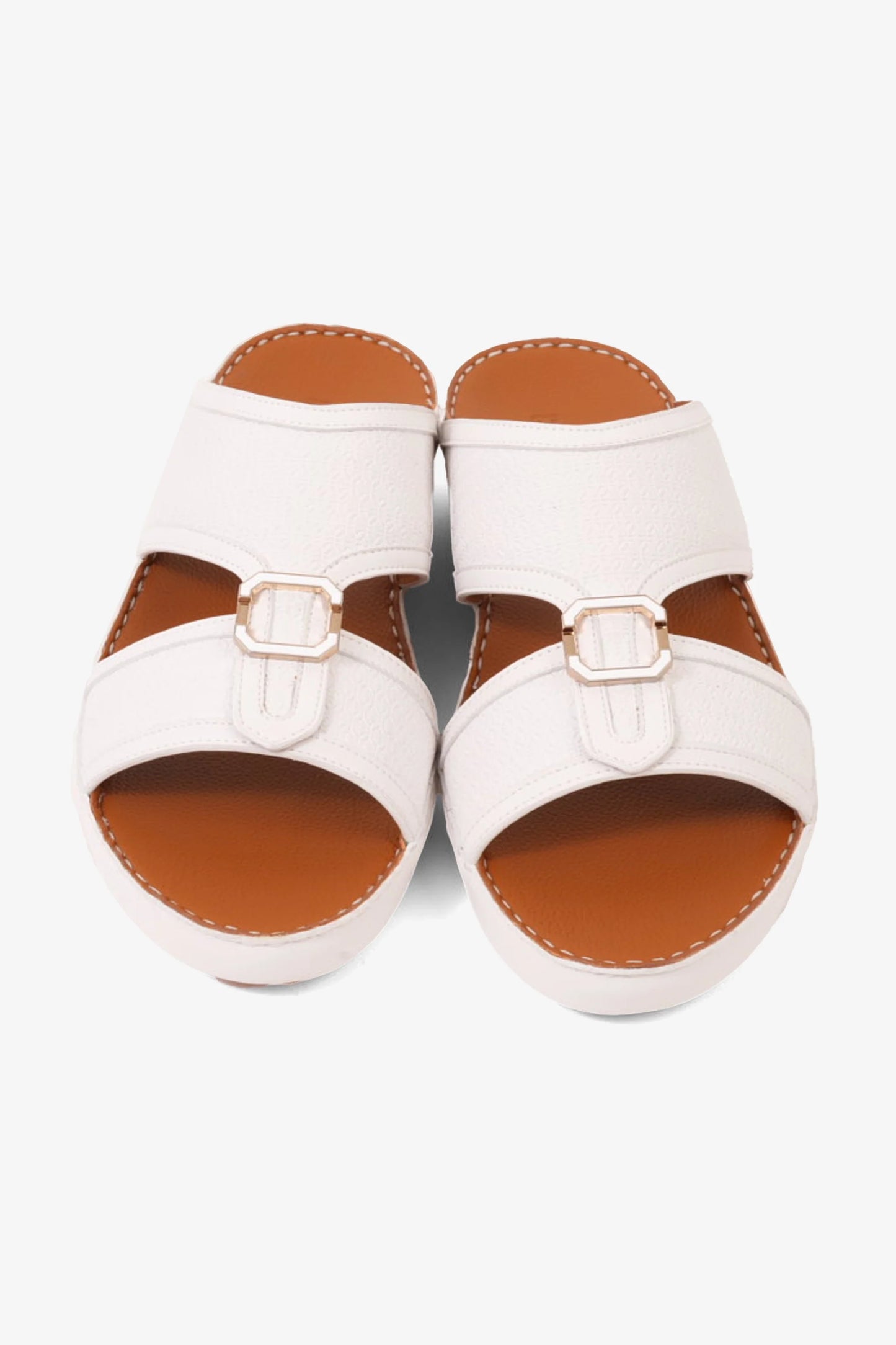 Cavalier Uomo Men's Premium Arabic Sandals White MSDCV1119