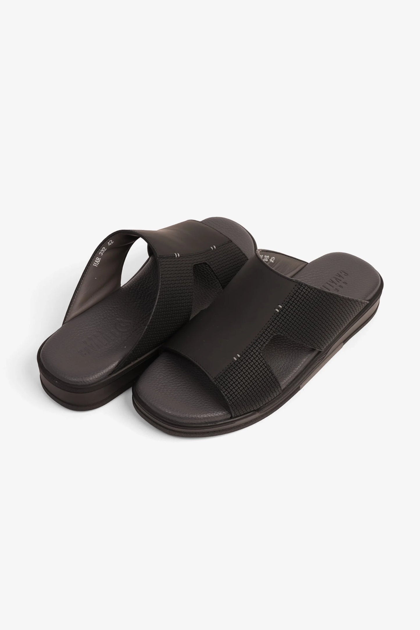Cavalier Uomo Men's Arabic Extra Cushioned Sandals Black MSDCVHAR332