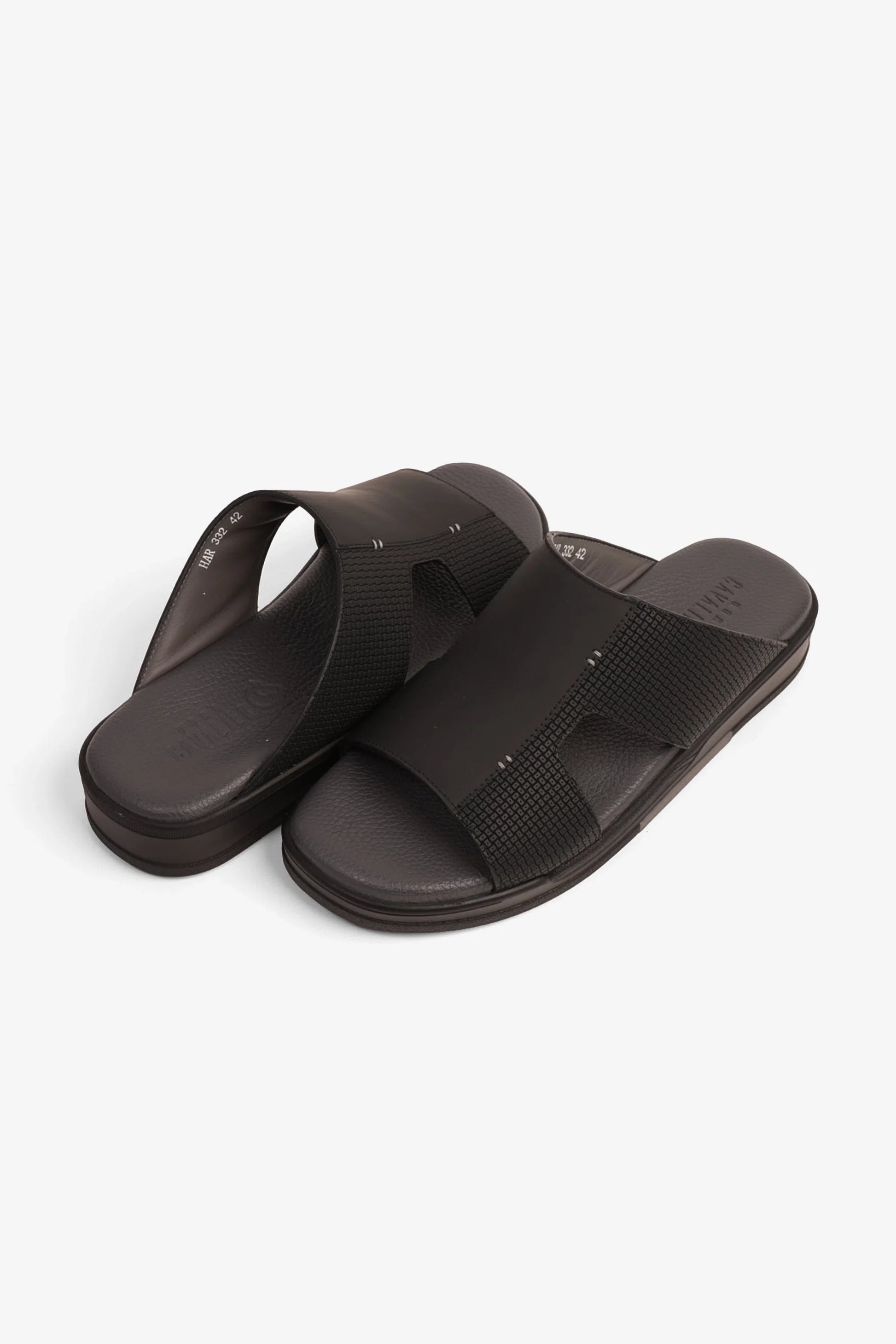 Cavalier Uomo Men's Arabic Extra Cushioned Sandals Black MSDCVHAR332