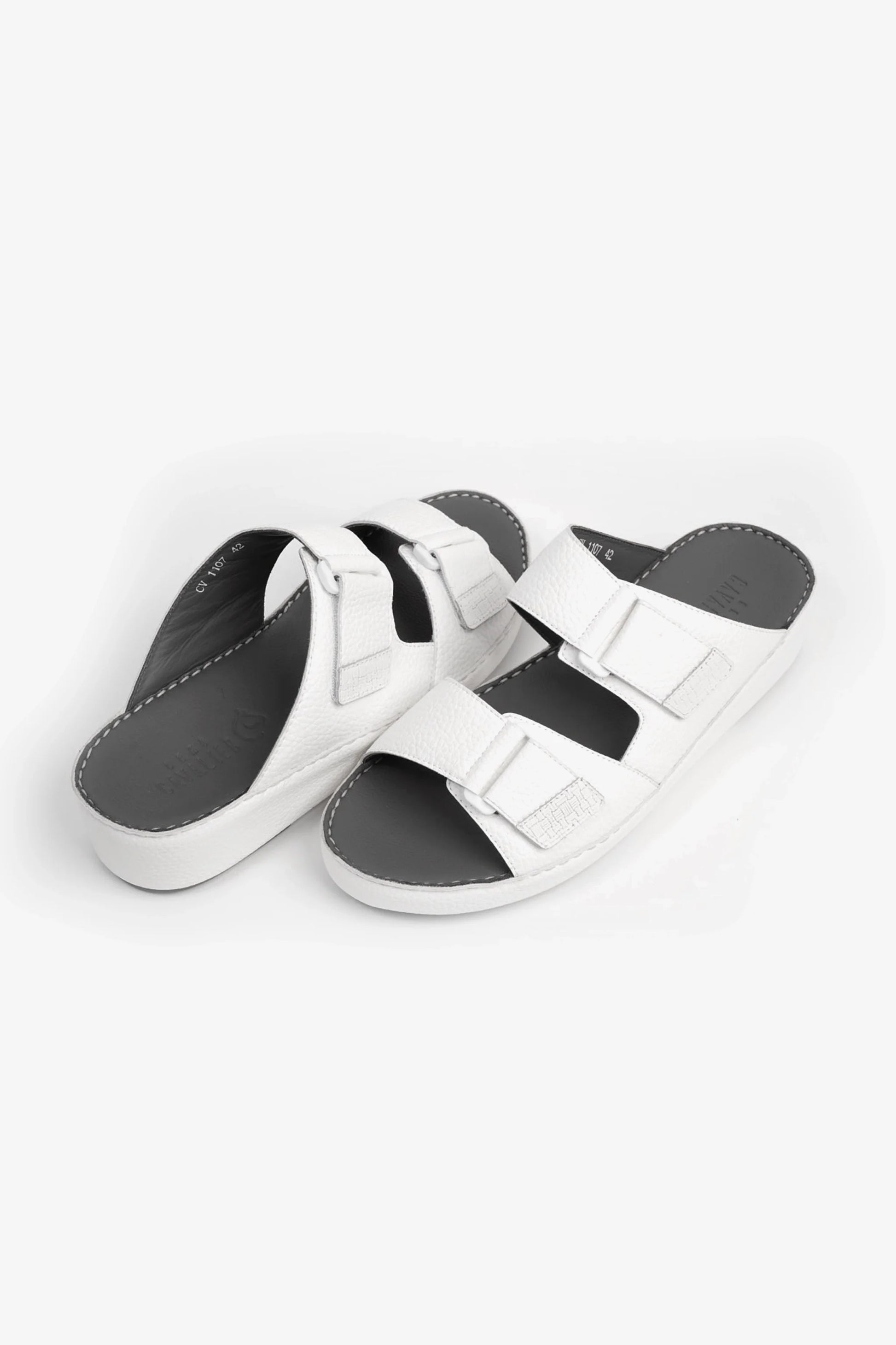 Cavalier Uomo Men's Arabic Sandals White MSDCV1107