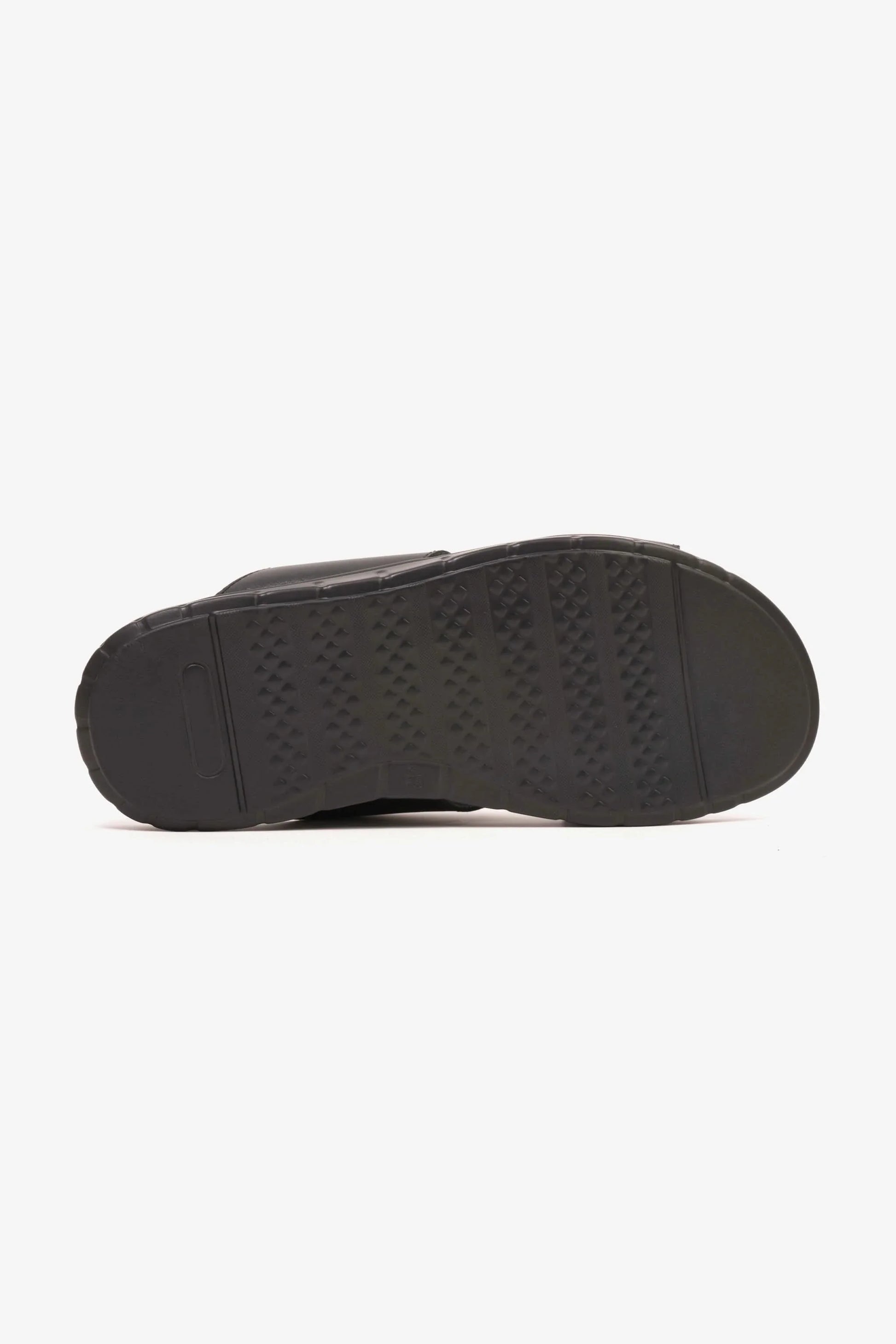 Comfort Plus Men's Quilted Leather Sandals Black MSDCP202
