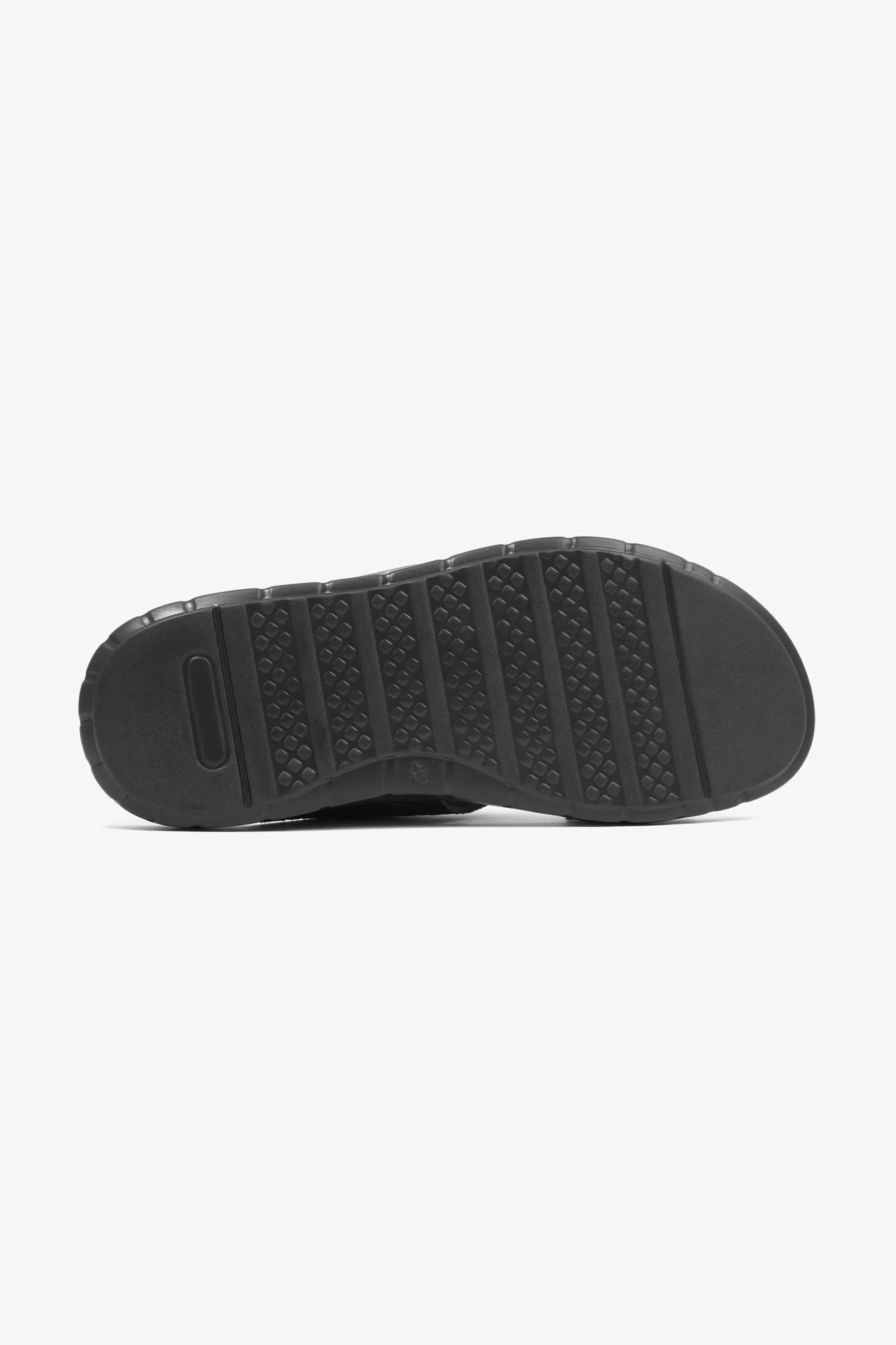 Comfort Plus Men's Embossed Leather Sandals Black MSDCP201