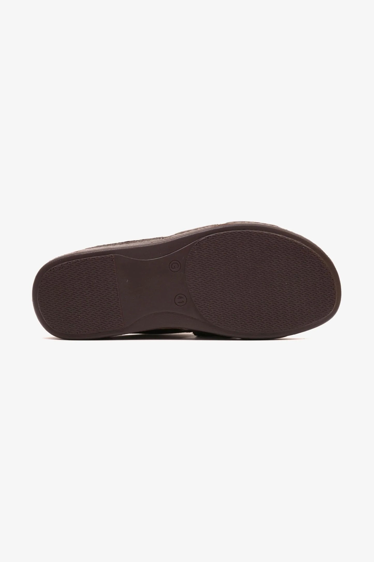 Comfort Plus Men's Leather Slide Sandals Brown MSDCP6614