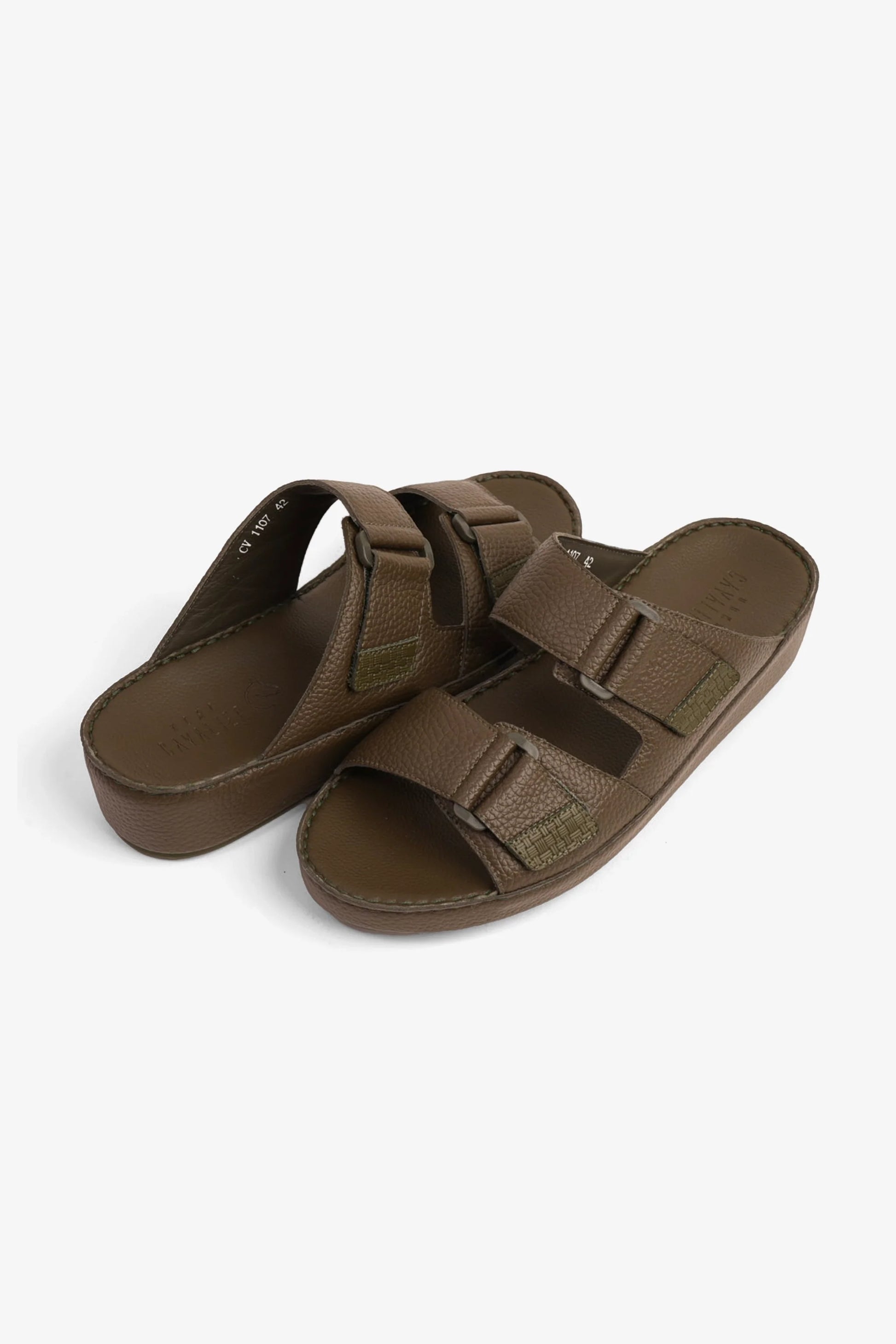 Cavalier Uomo Men's Arabic Sandals Olive MSDCV1107