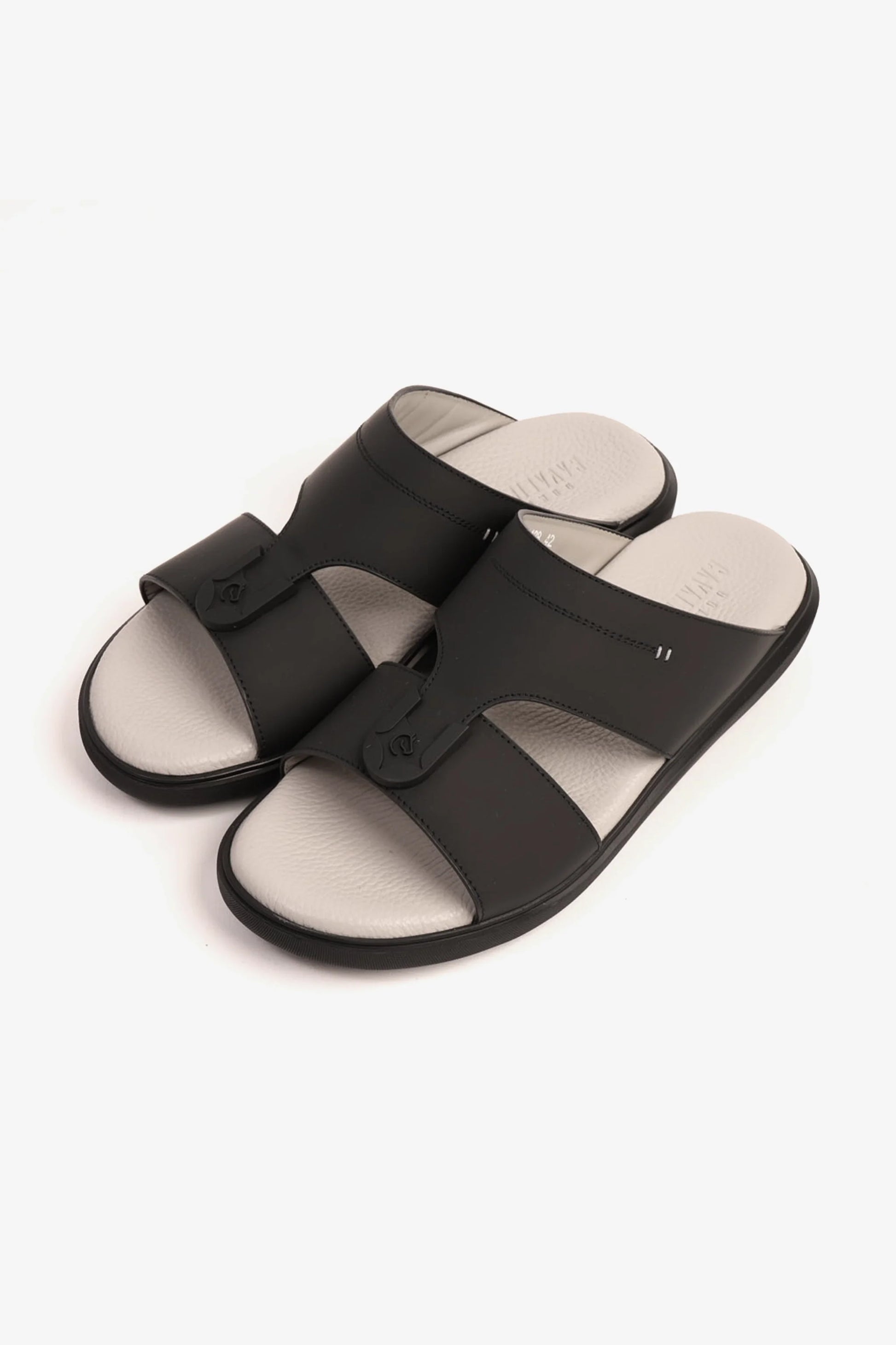 Cavalier Uomo Men's Arabic Sandals Black MSDCVALP128