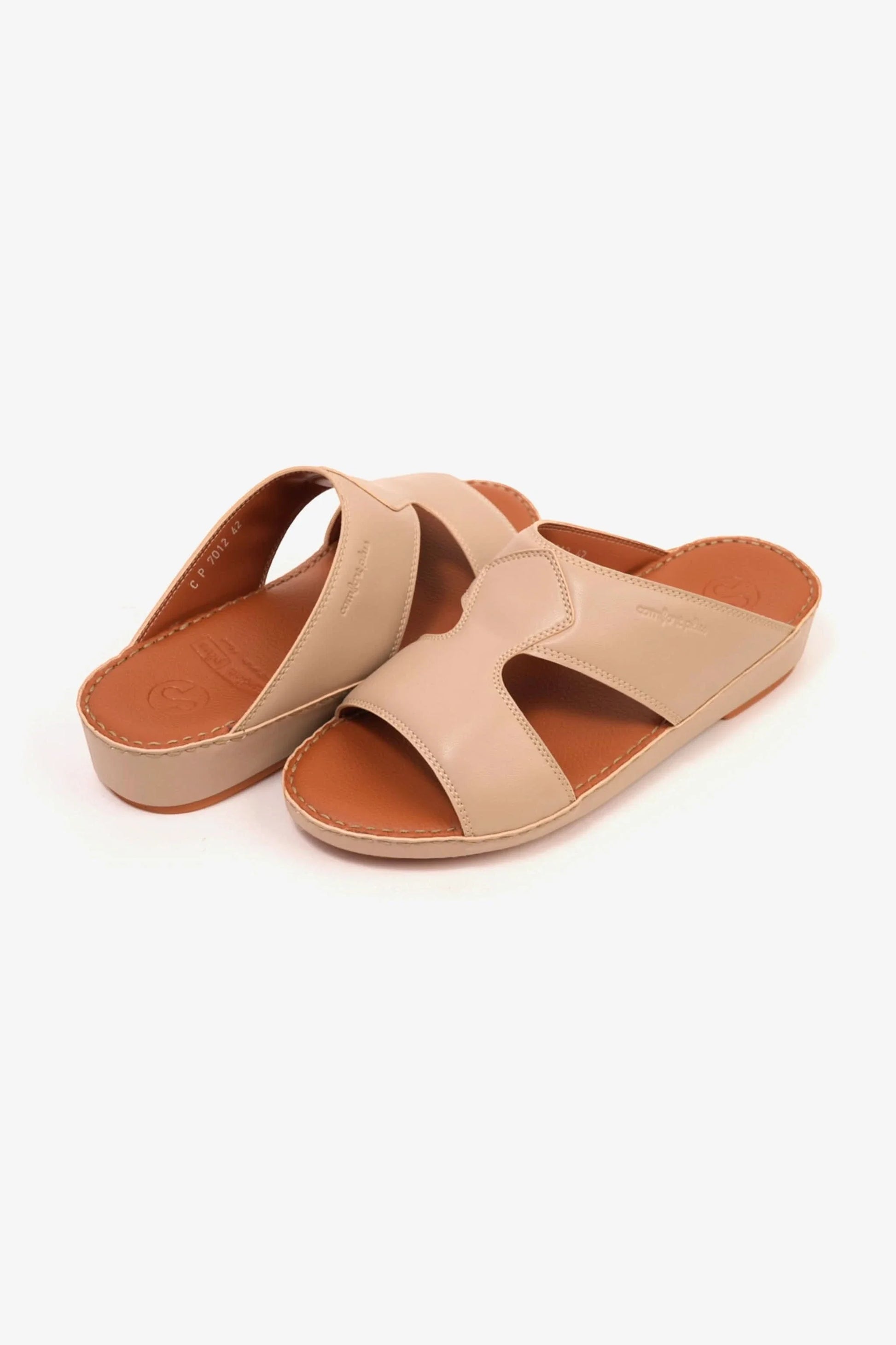 Comfort Plus Men's Luxurious Leather Sandals Mandorla MSDCP7012