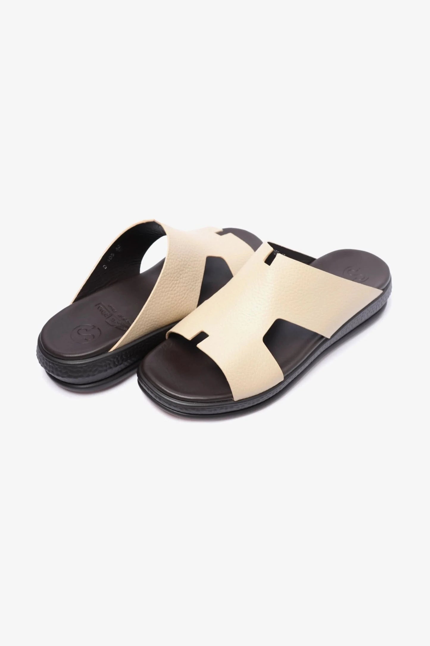 Comfort Plus Men's Classic Leather Sandals Mandorla D105