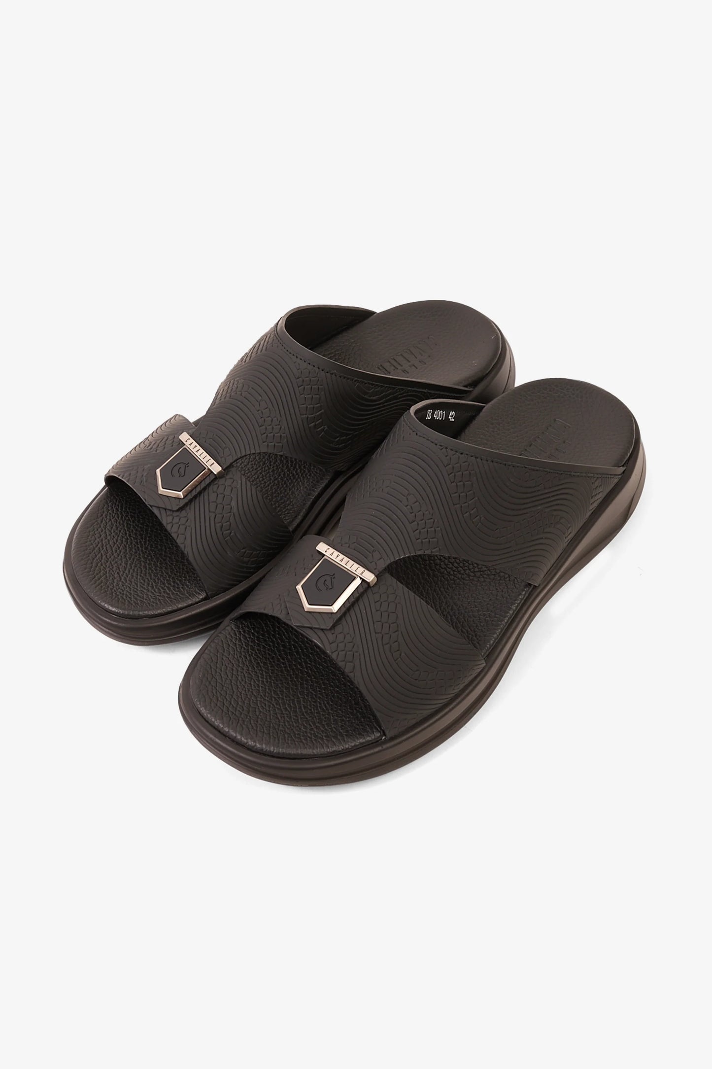 Cavalier Uomo Men's TheraBounce Luxe Sandals Black MSDCVTB4001