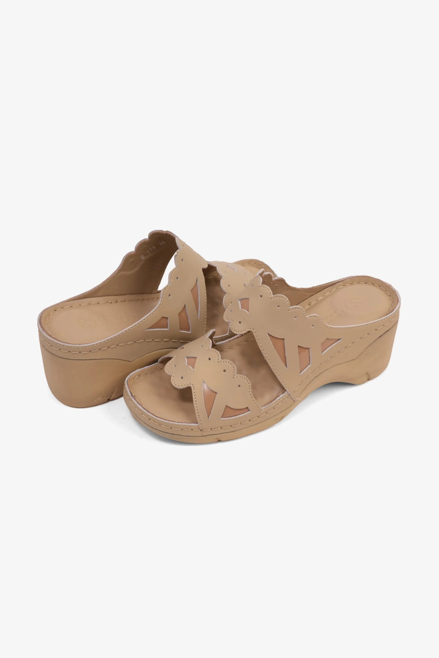 Comfort Plus Women's Open-Toe Cutout Sandals Beige LSDCPGG114