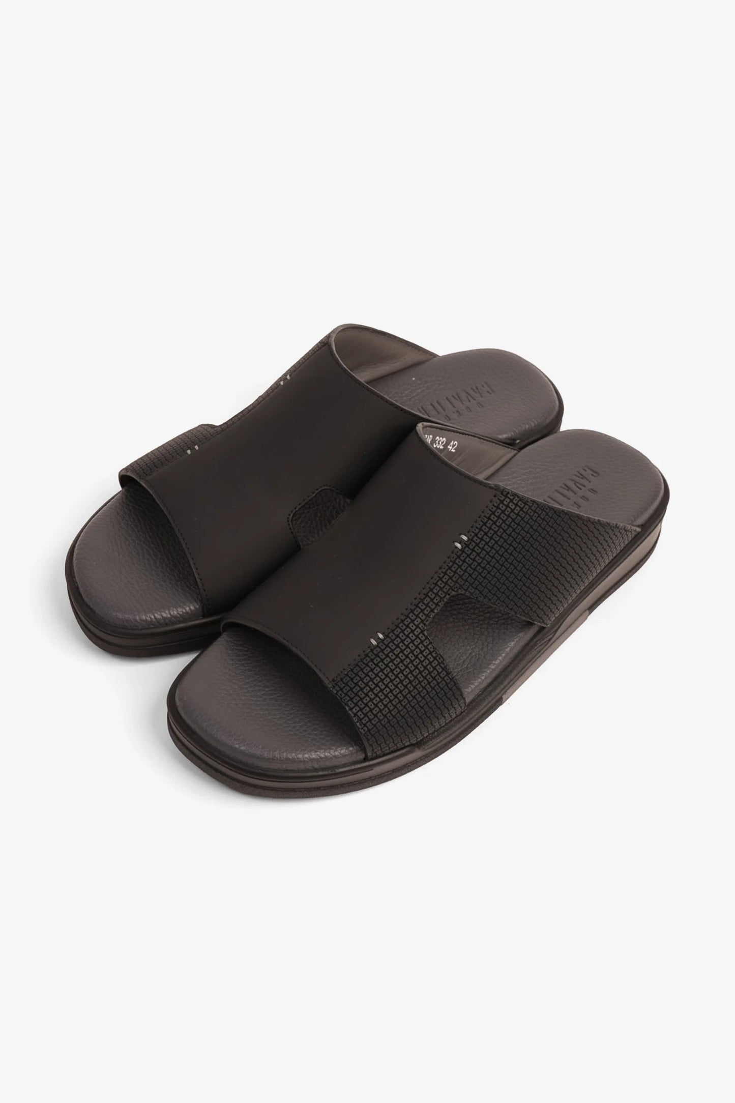 Cavalier Uomo Men's Arabic Extra Cushioned Sandals Black MSDCVHAR332