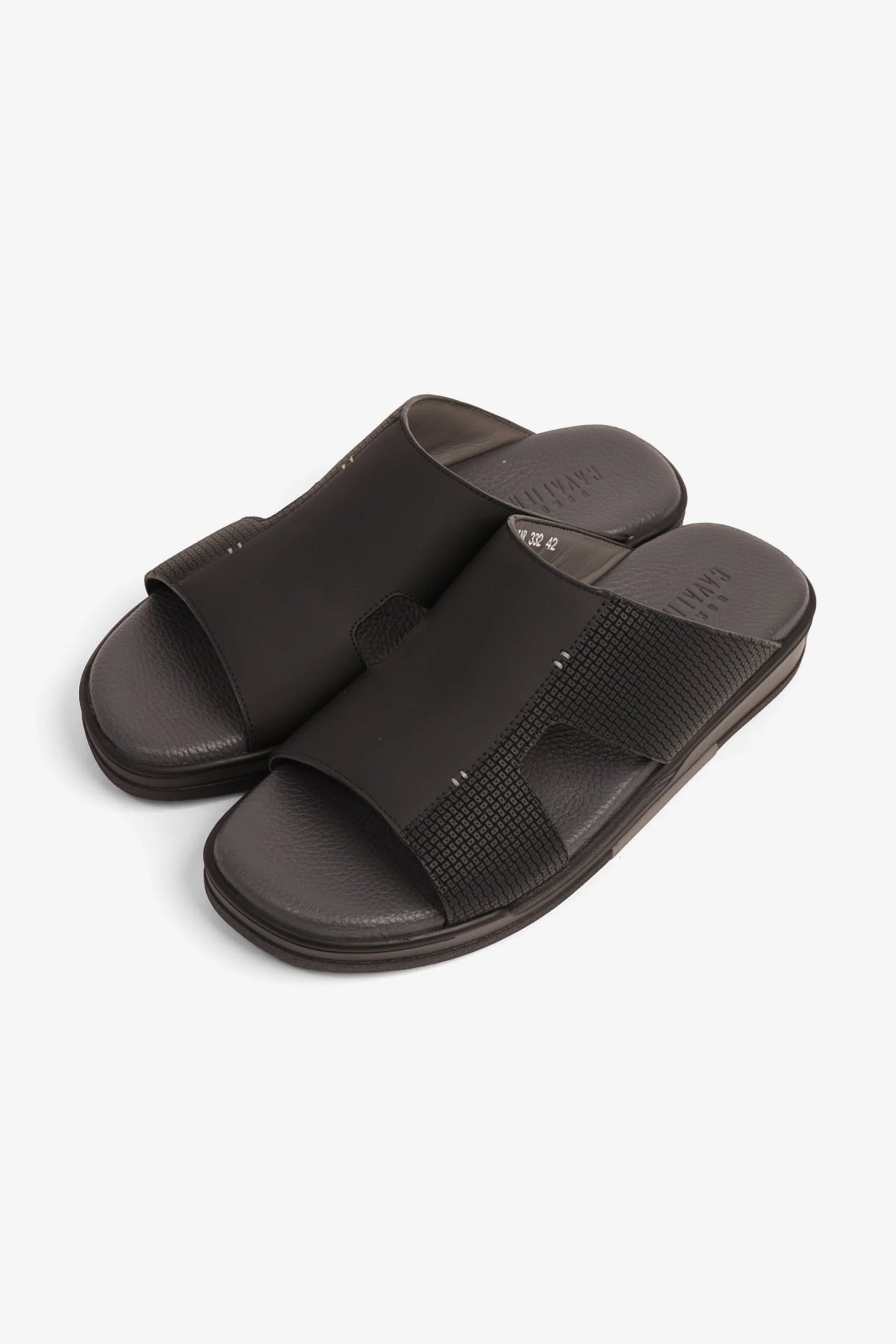 Cavalier Uomo Men's Arabic Extra Cushioned Sandals Black MSDCVHAR332