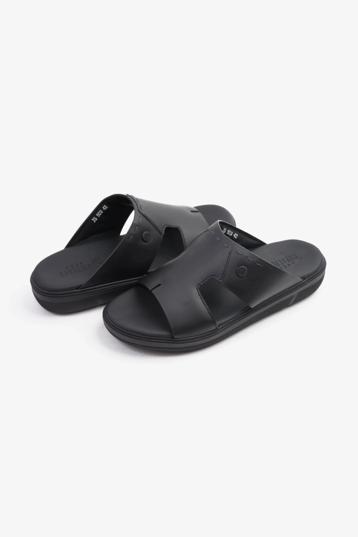 Cavalier Uomo Men's Slip-On Arabic Sandals Black MSDCVJS503