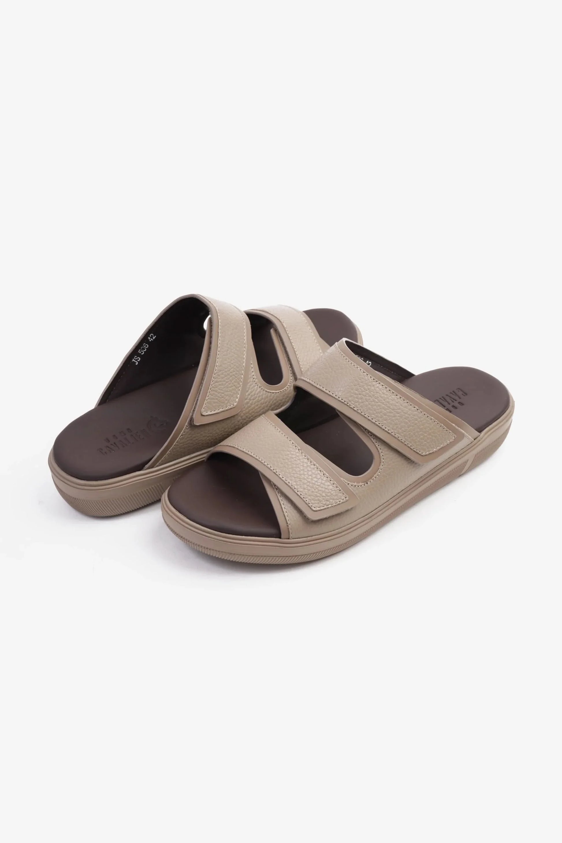 UOMO CAVALIER Men's Designer Sandals With Strap Beige MSDCVJS506