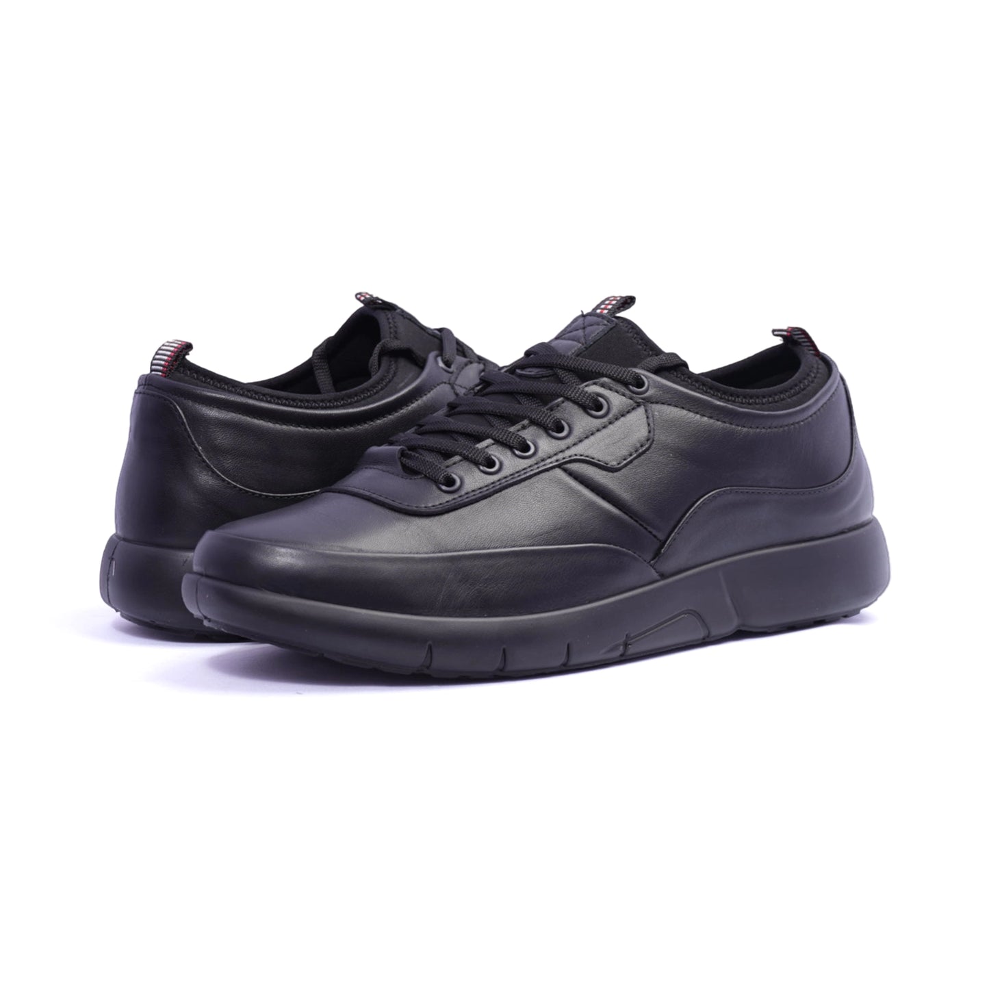 Comfort Plus Men's Stylish Leather Sneakers Black