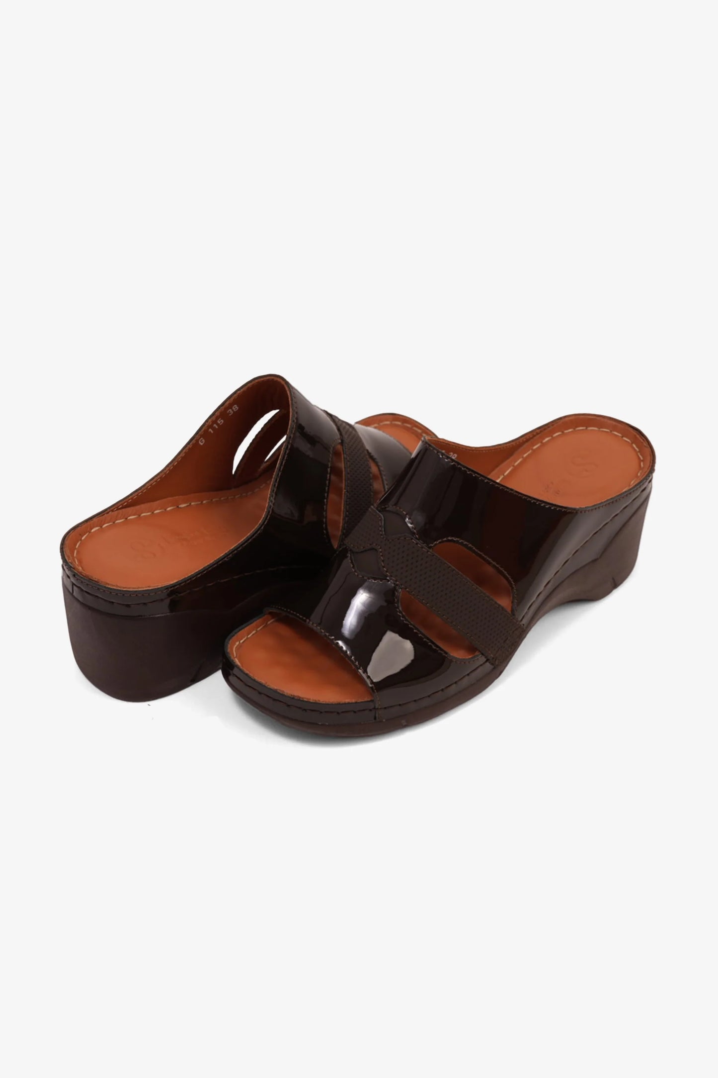 Comfort Plus Women's High Heel Arabic Sandals Brown GG115