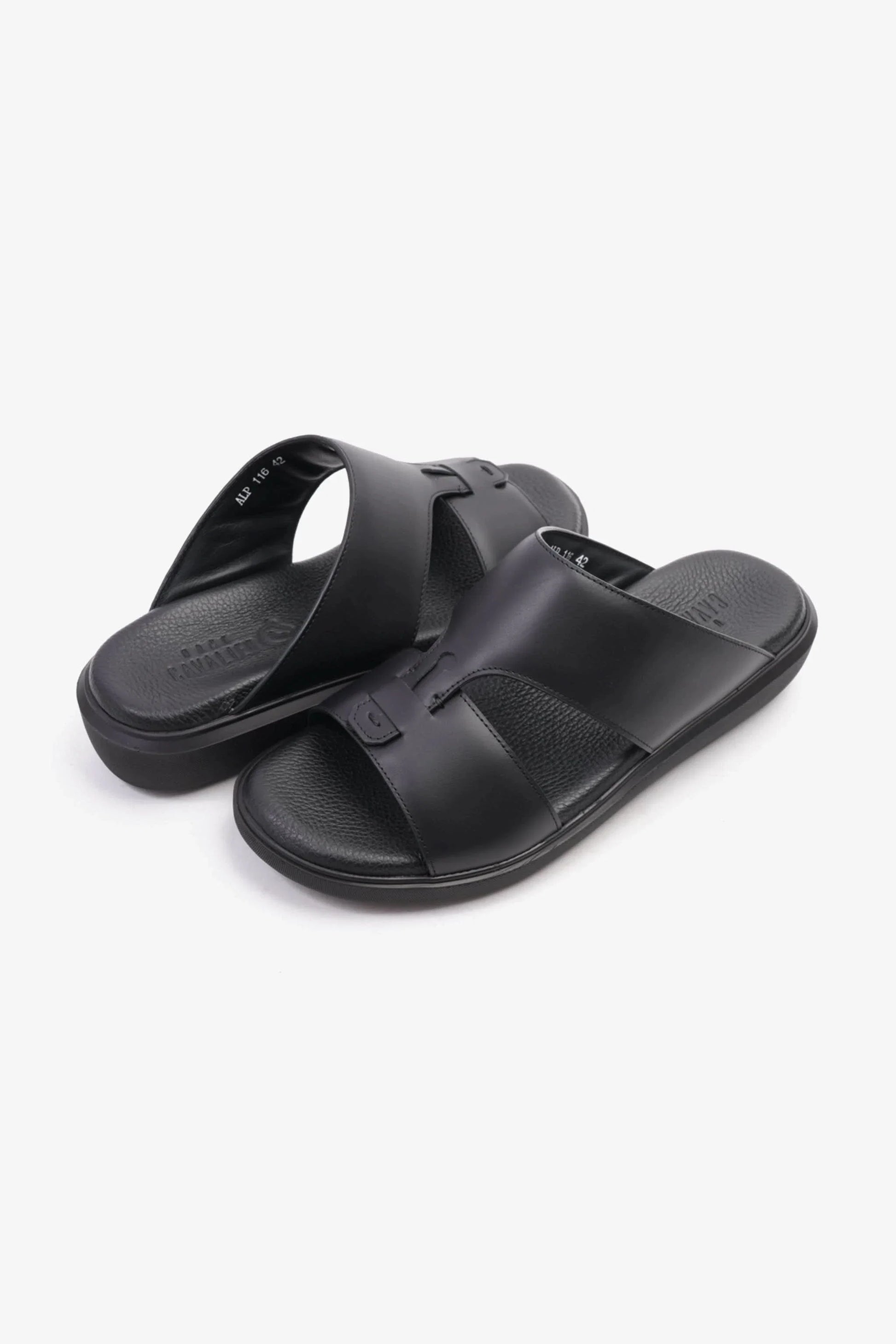 Cavalier Uomo Men's Comfortable Slip-On Sandals Black MSDCVALP116