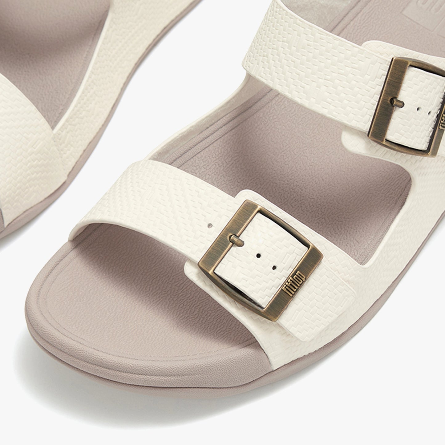 FITFLOP MENS GOGH MOC SLIDES SANDALS WHITE