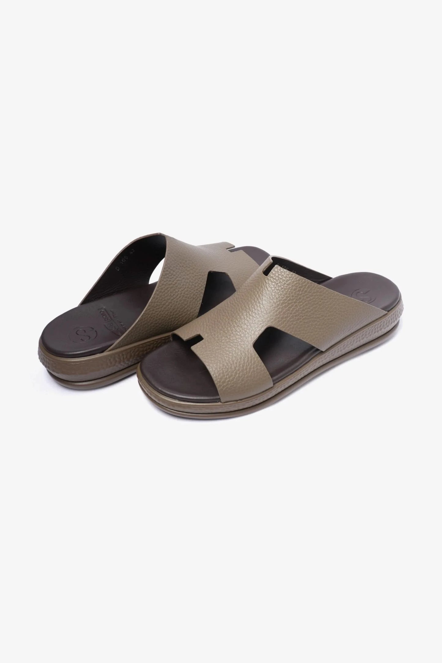 Comfort Plus Men's Classic Leather Arabic Sandals Truffle MSDCPD105