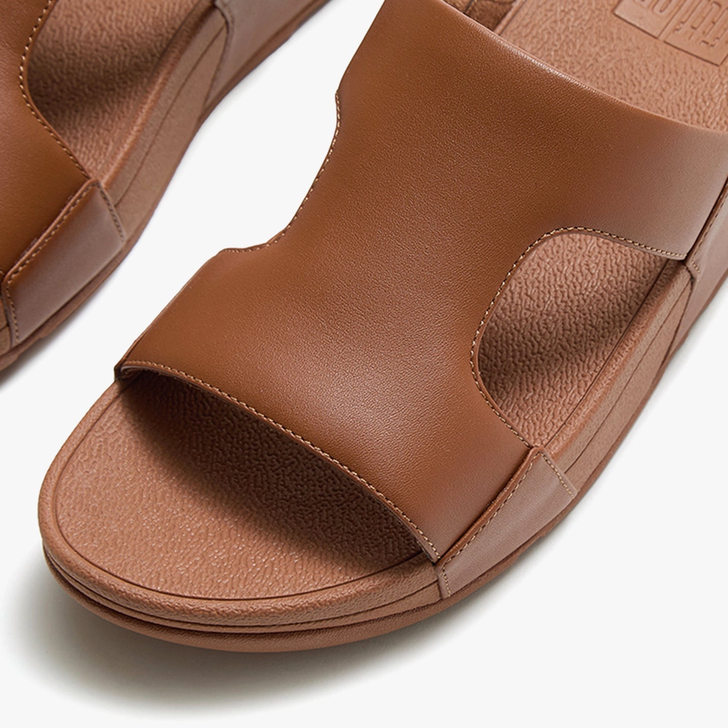 FITFLOP MENS GOGH MOC SLIDES SANDALS DARK BROWN