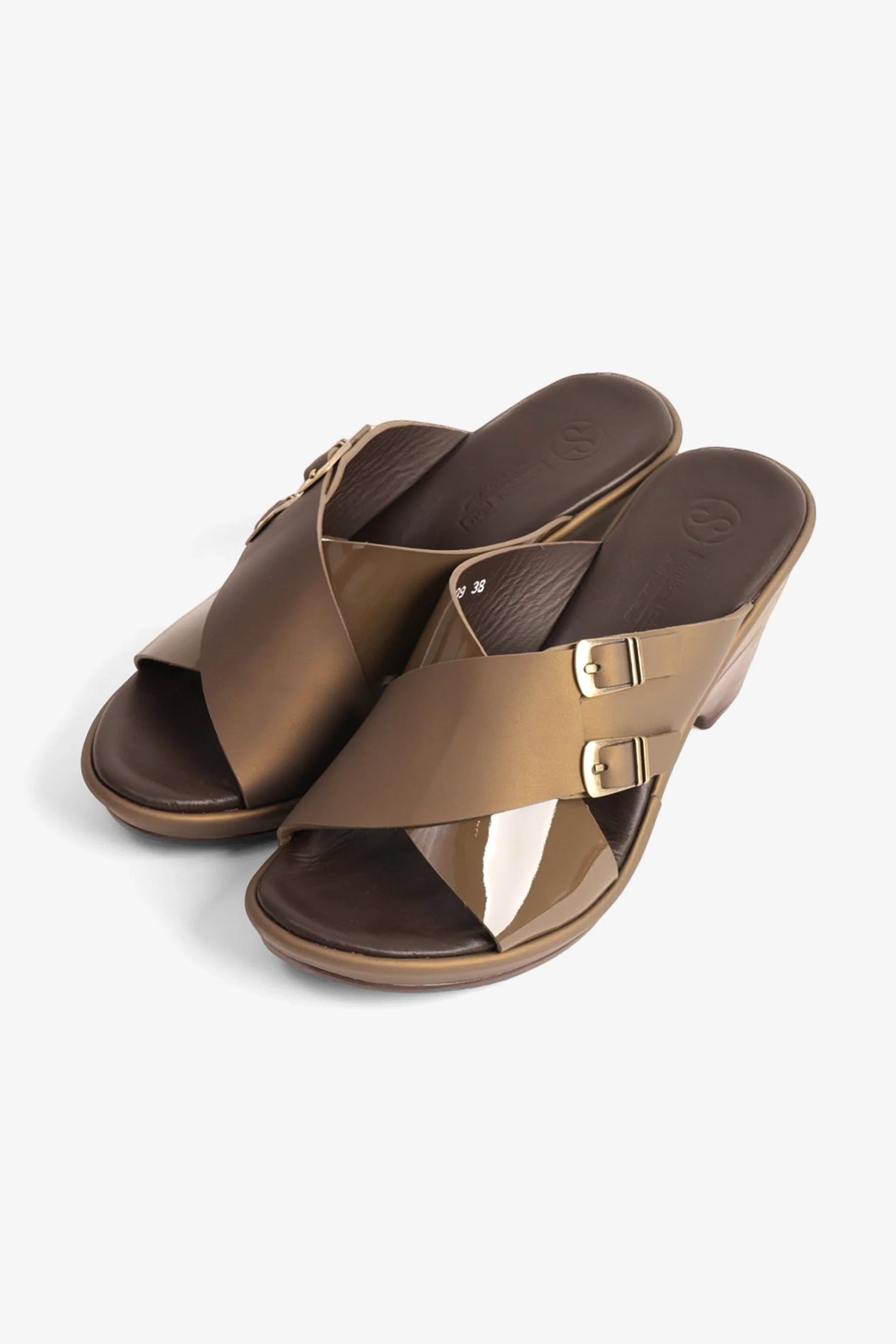 Comfort Plus Women's Wedge Mules Truffle LSDCP9109