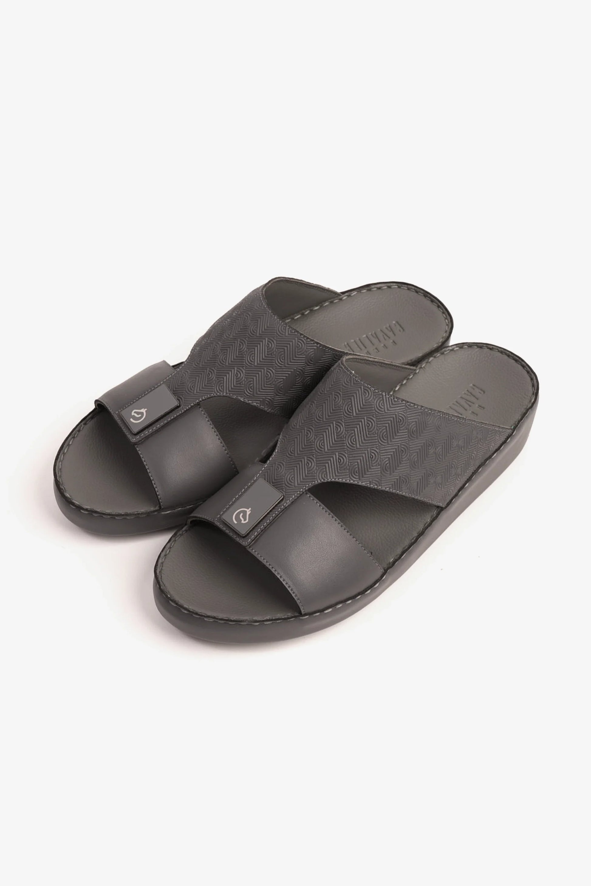 Cavalier Uomo Men's Leather Sandals Grey MSDCV1106
