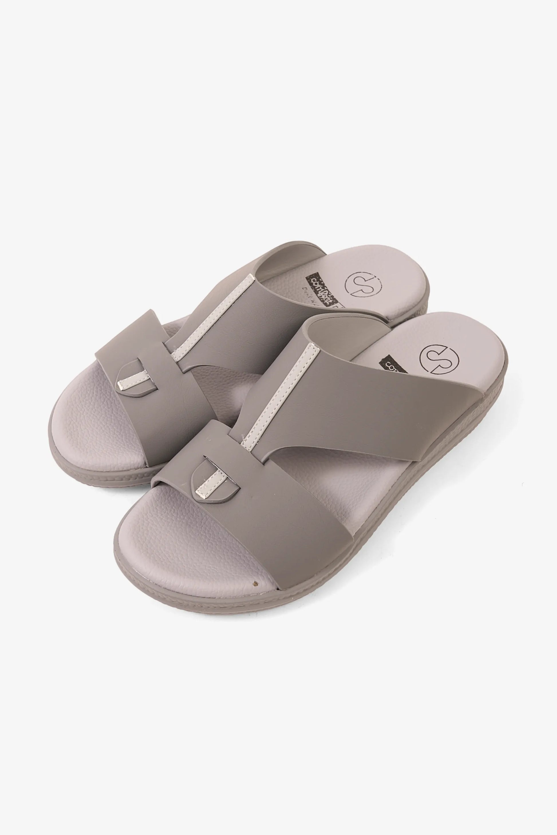 Comfort Plus Men's Glide Luxe Arabic Sandals Grey MSDGBCPRS103