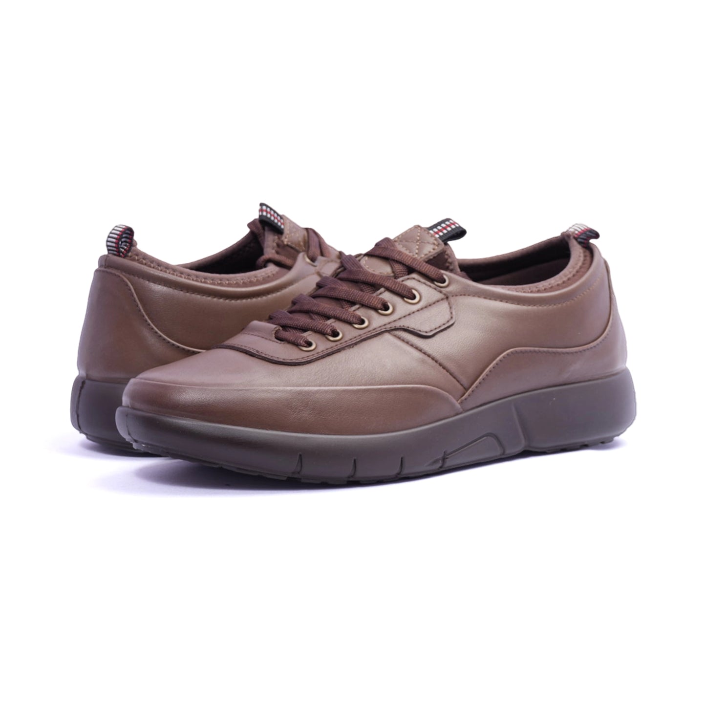 Comfort Plus Men's Stylish Leather Sneakers Taupe