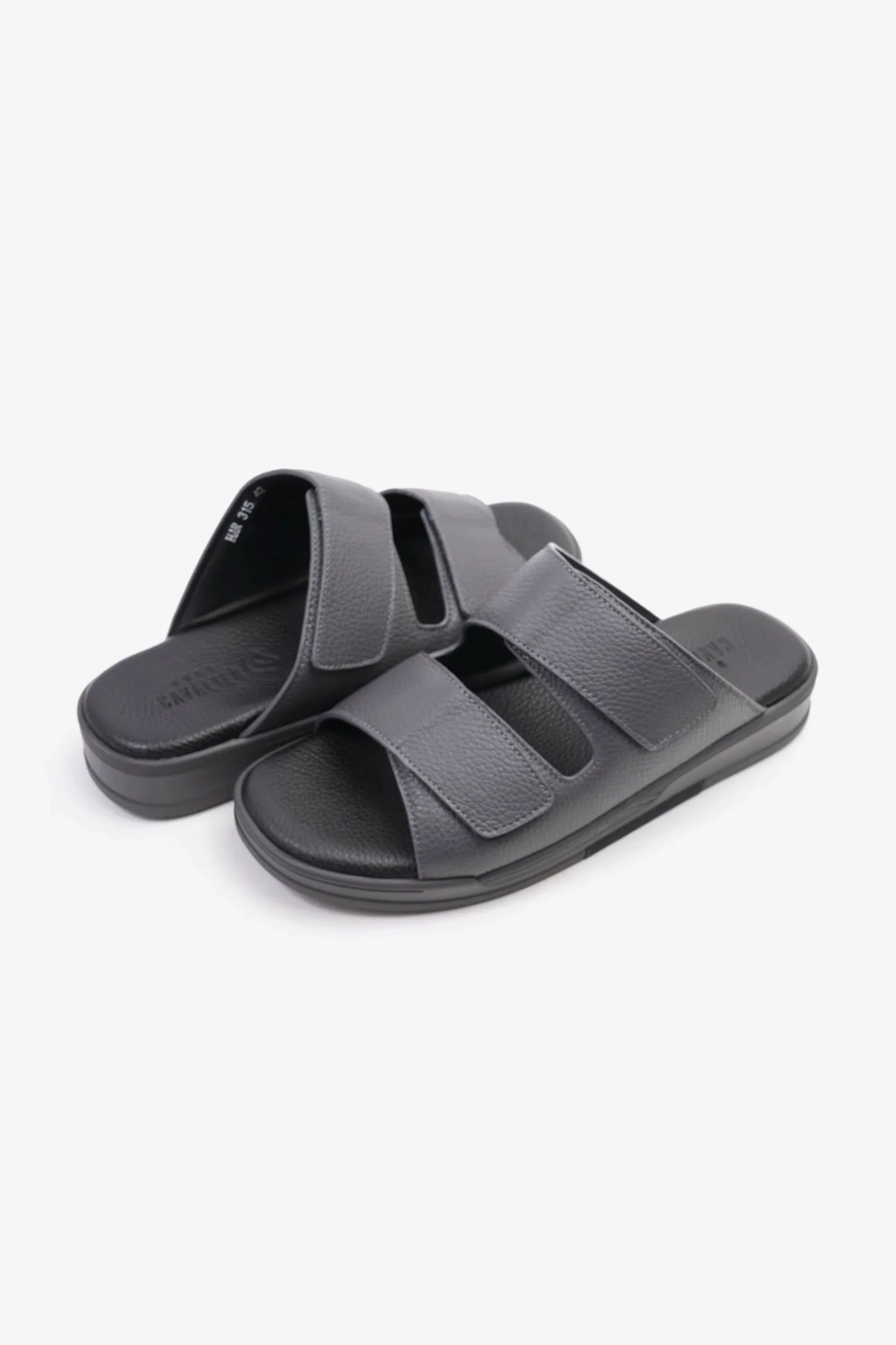Cavalier Uomo Men's Leather Arabic Sandals Grey MSDCVHAR315
