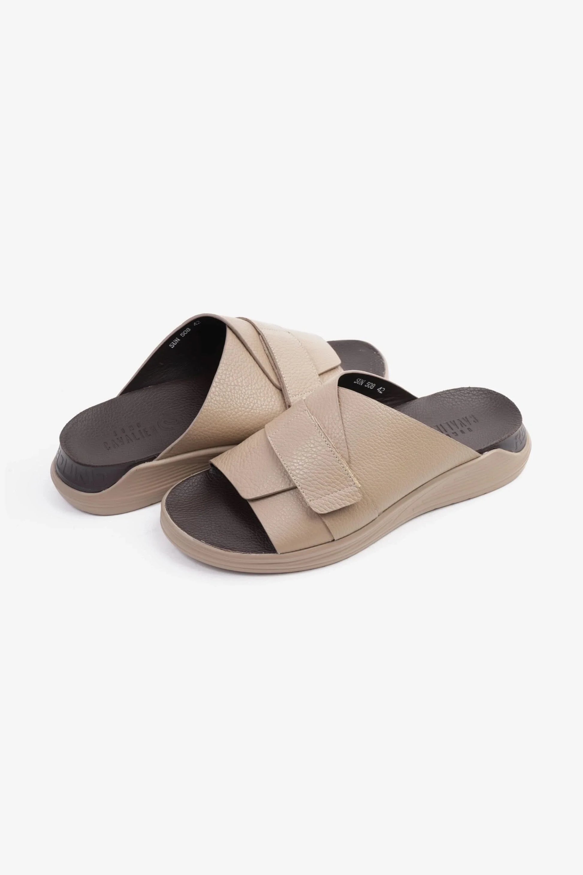 Cavalier Uomo Men's Strappy Sandals Stone MSDCVSUN508