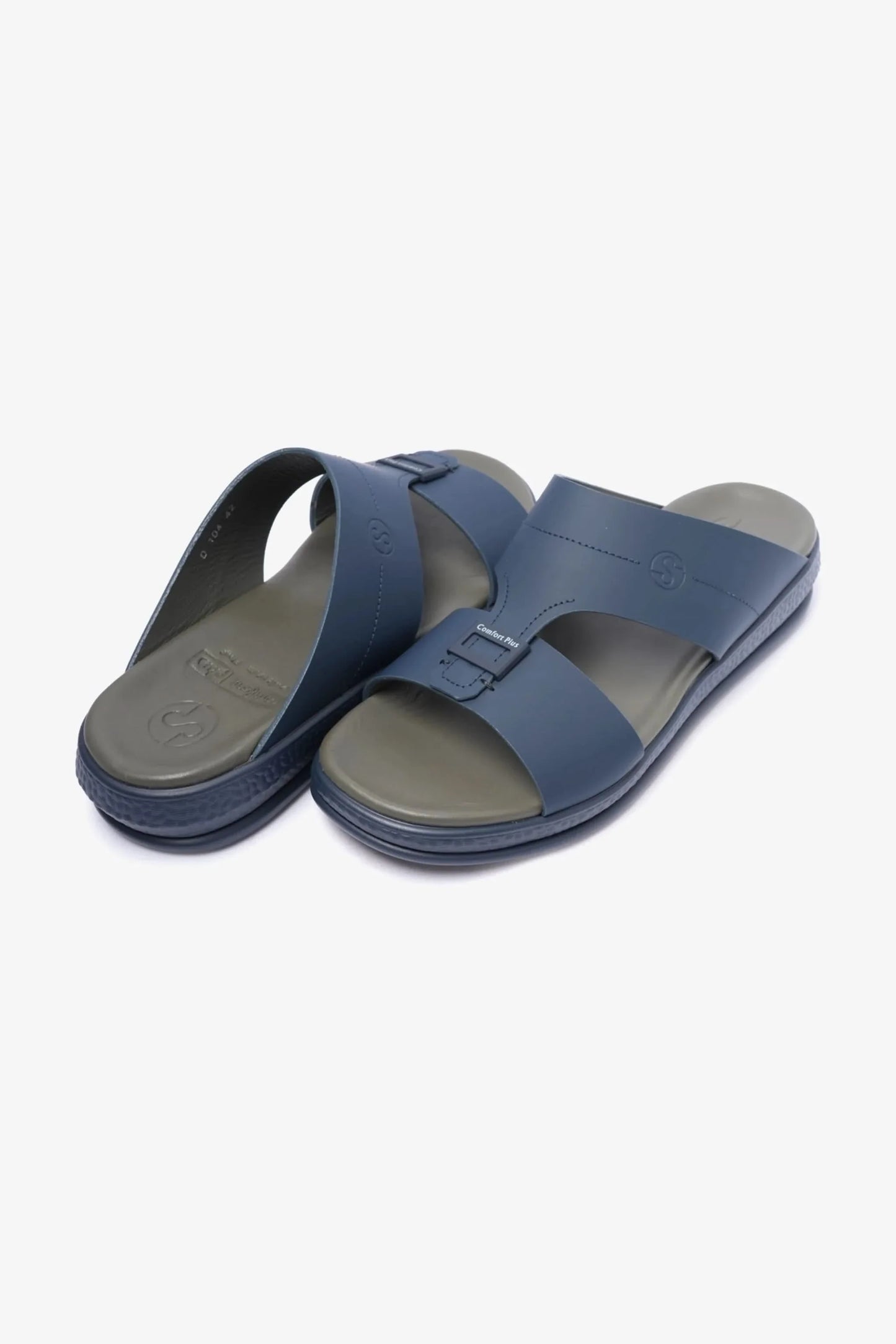 Comfort Plus Men's Timeless Design Strap Sandals Navy D104