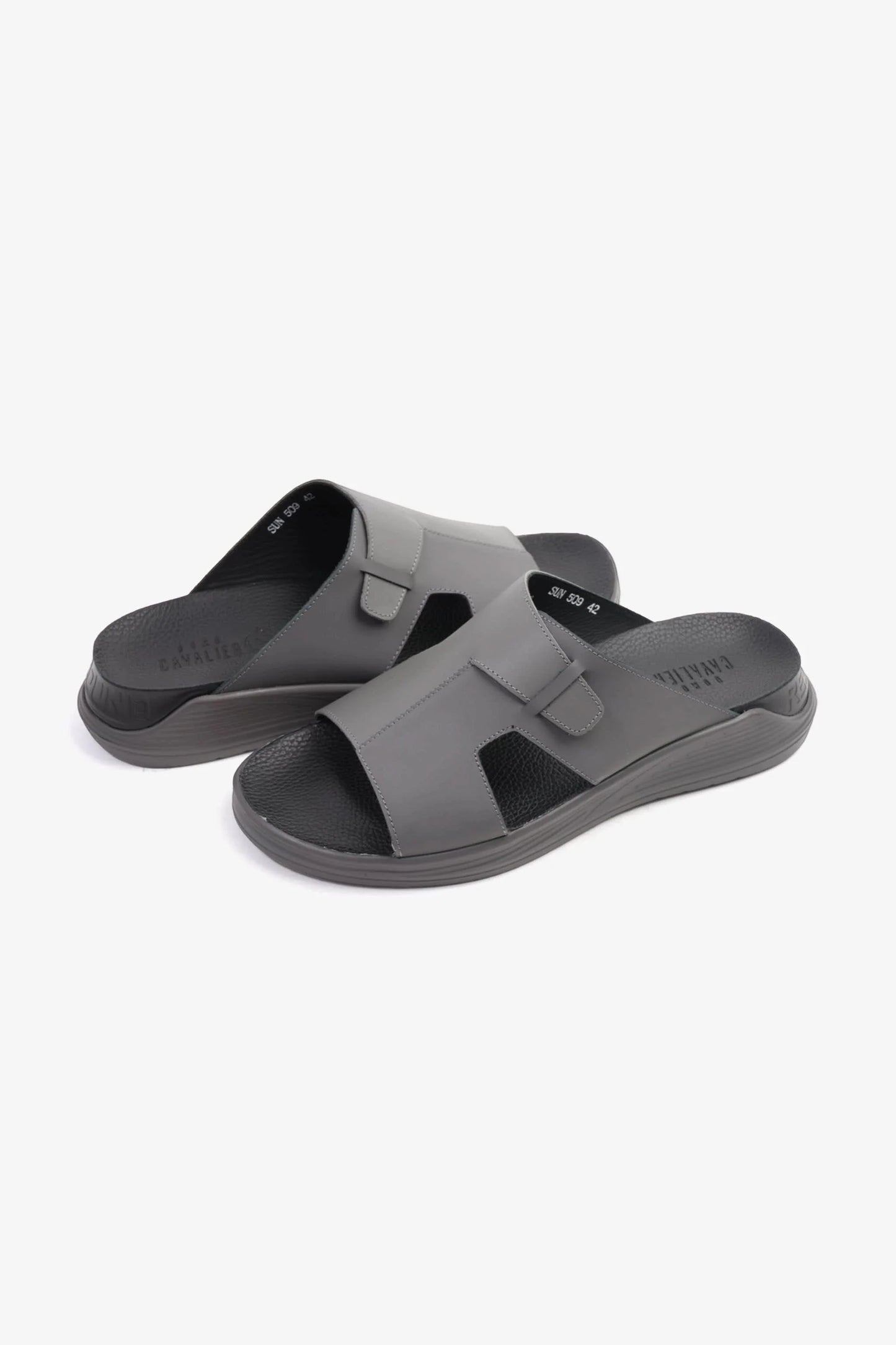 Cavalier Uomo Men's Classic Traditional Arabic Sandals Grey MSDCVSUN509