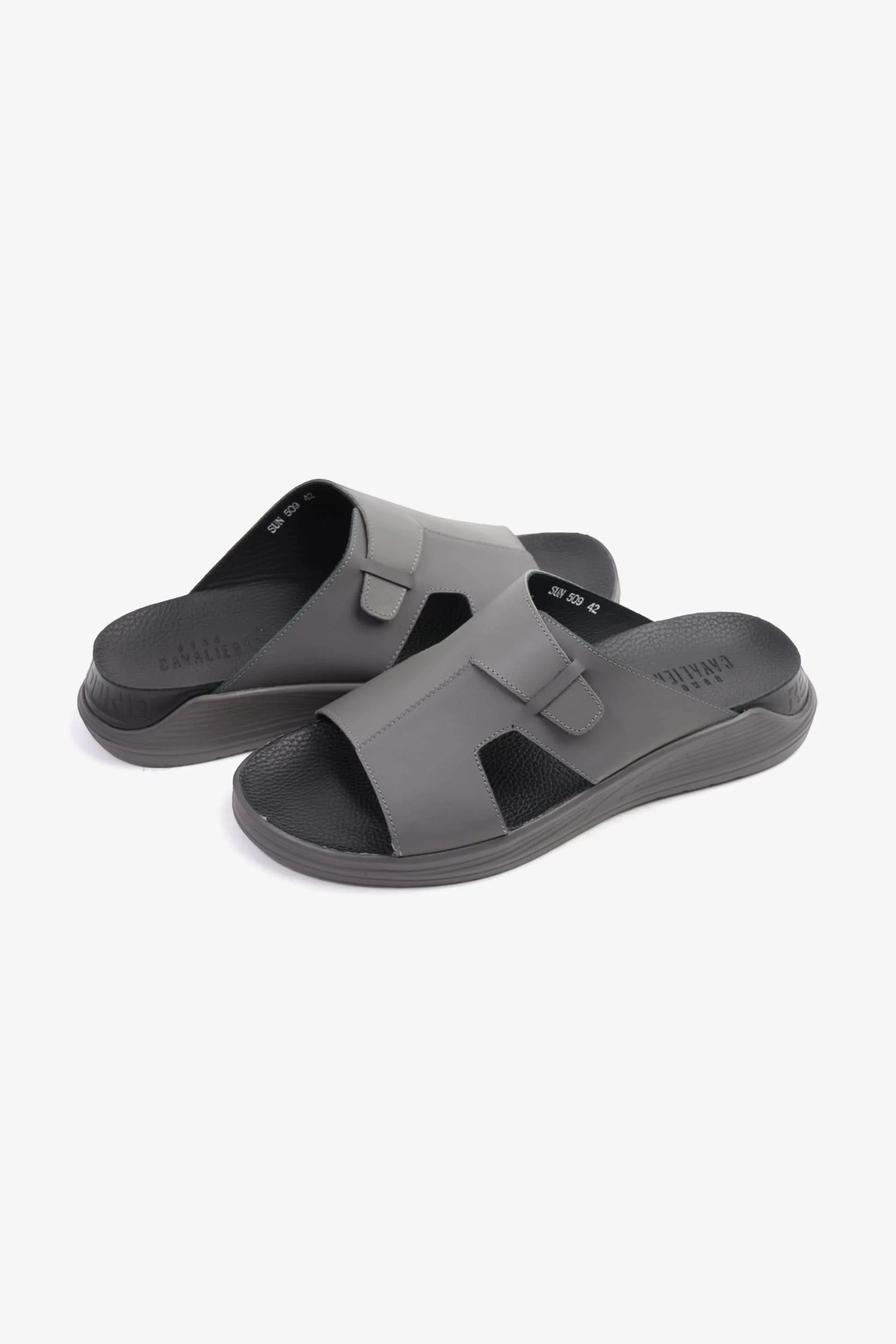 Cavalier Uomo Men's Classic Traditional Arabic Sandals Grey MSDCVSUN509