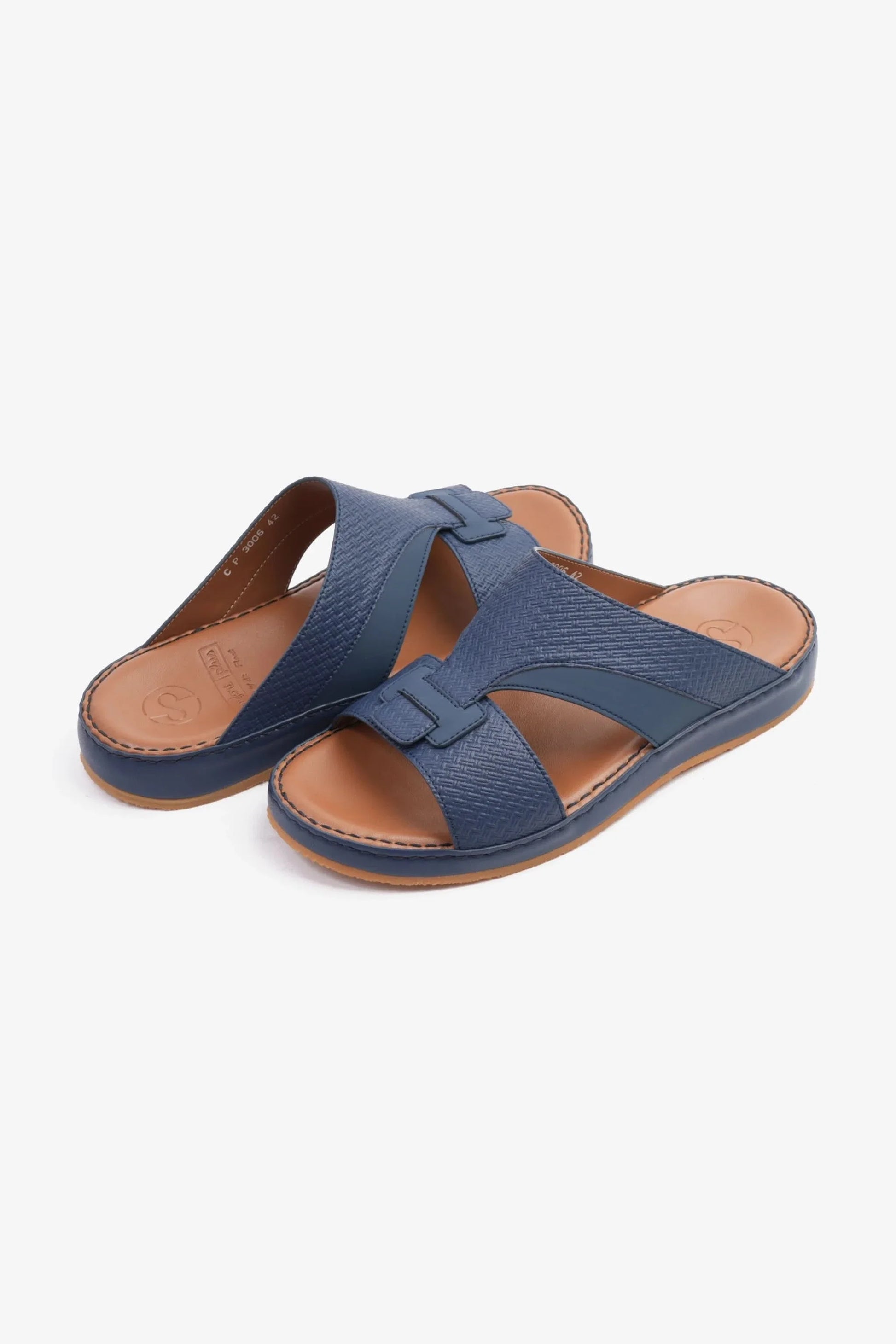 Comfort Plus Men's Genuine Leather Sandals Navy CP3006