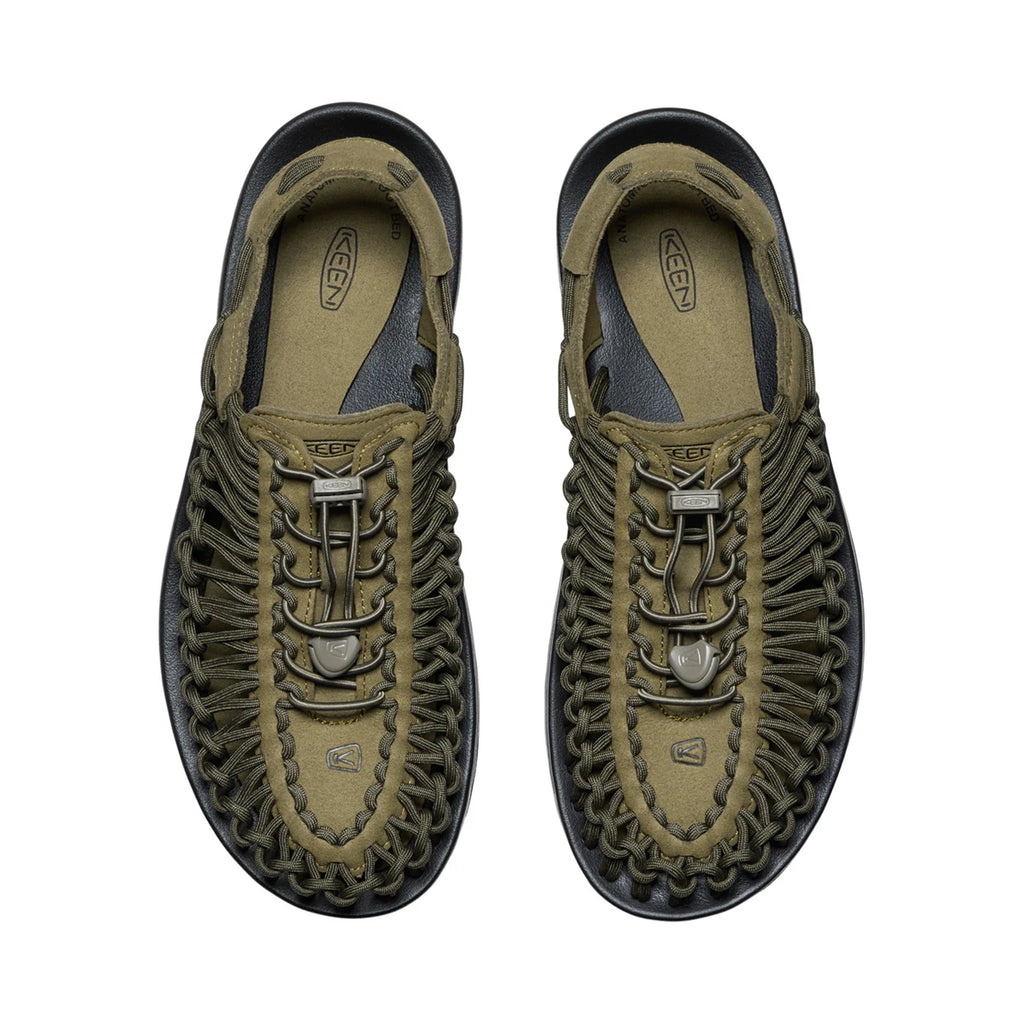 MEN UNEEK FLAT SANDALS OLIVE/BLACK