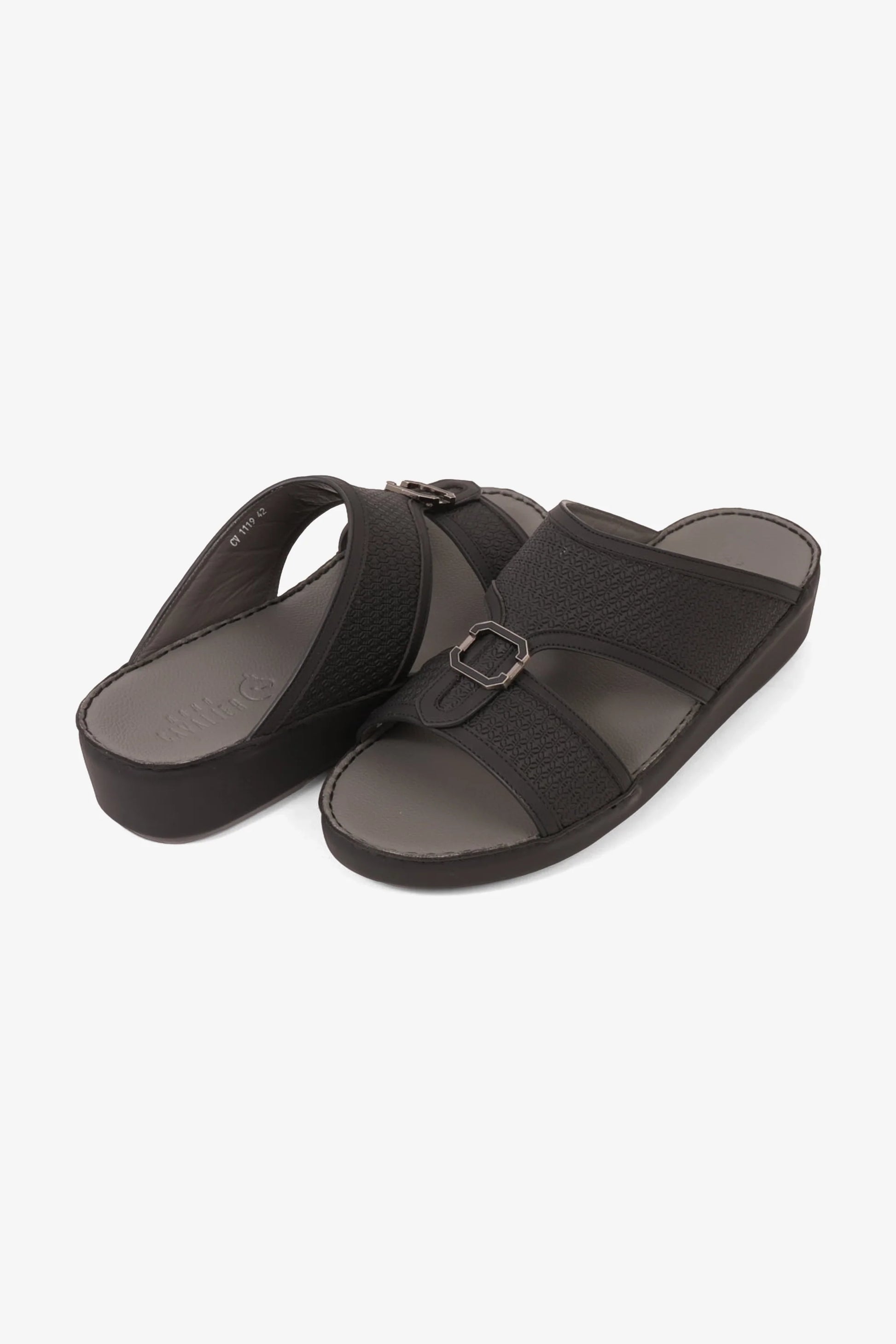 Cavalier Uomo Men's Premium Arabic Sandals Black MSDCV1119