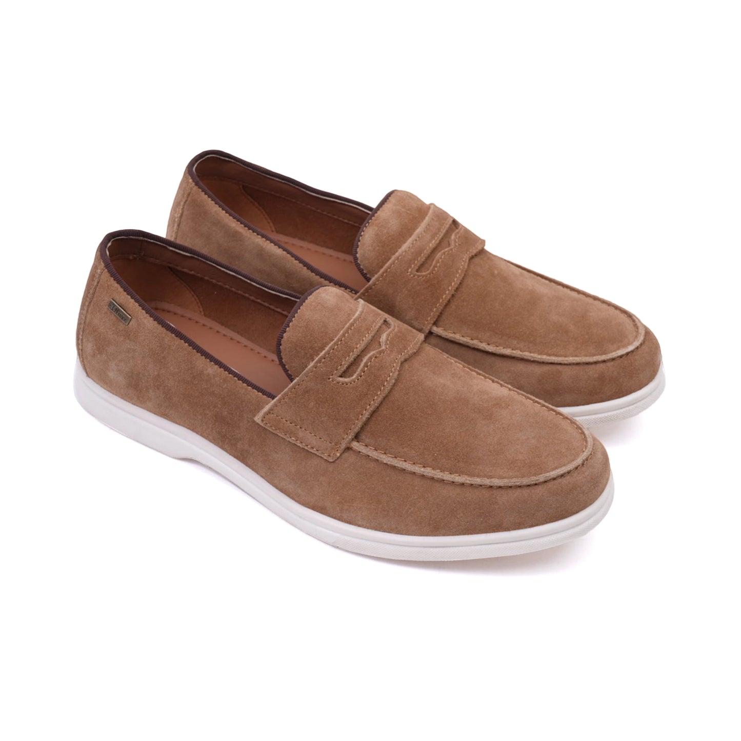 S. Oliver Men's Soft Foam Suede Casual Loafers Caramel