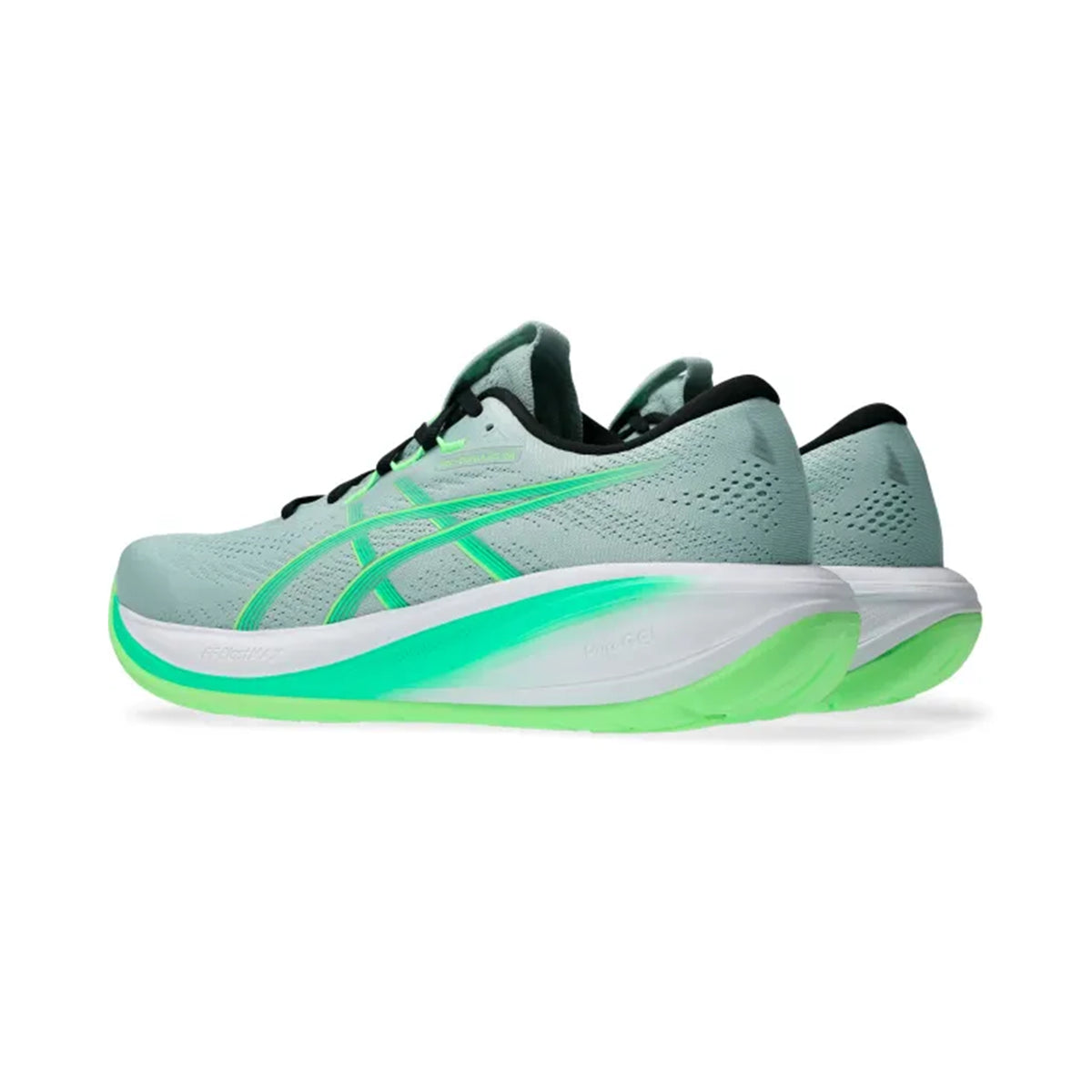 ASICS MEN SHOES GEL CUMULUS 28 COLD MOSS/VITAL GREEN-thumbmail-4