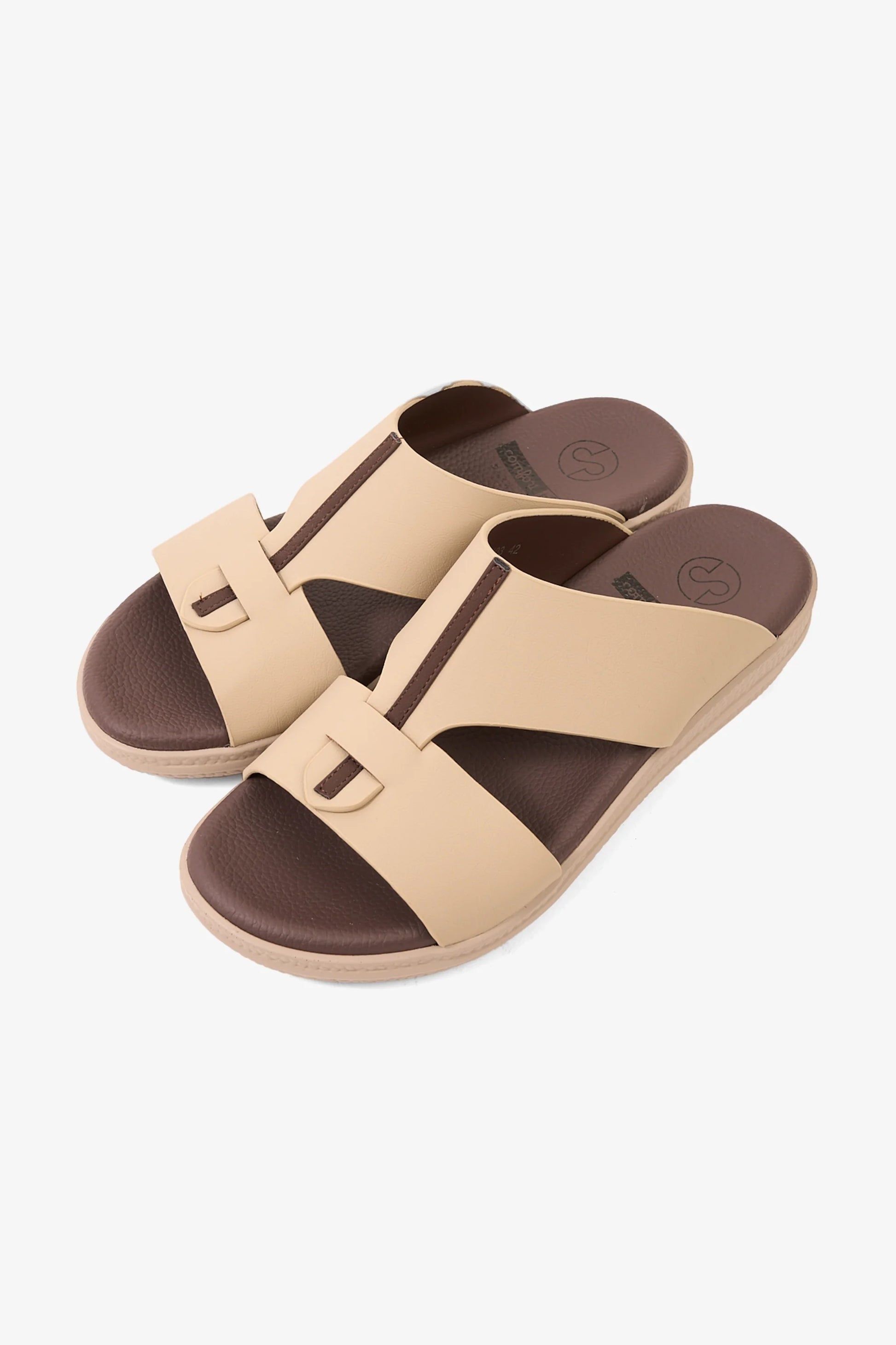 Comfort Plus Men's Glide Luxe Arabic Sandals Beige MSDGBCPRS103