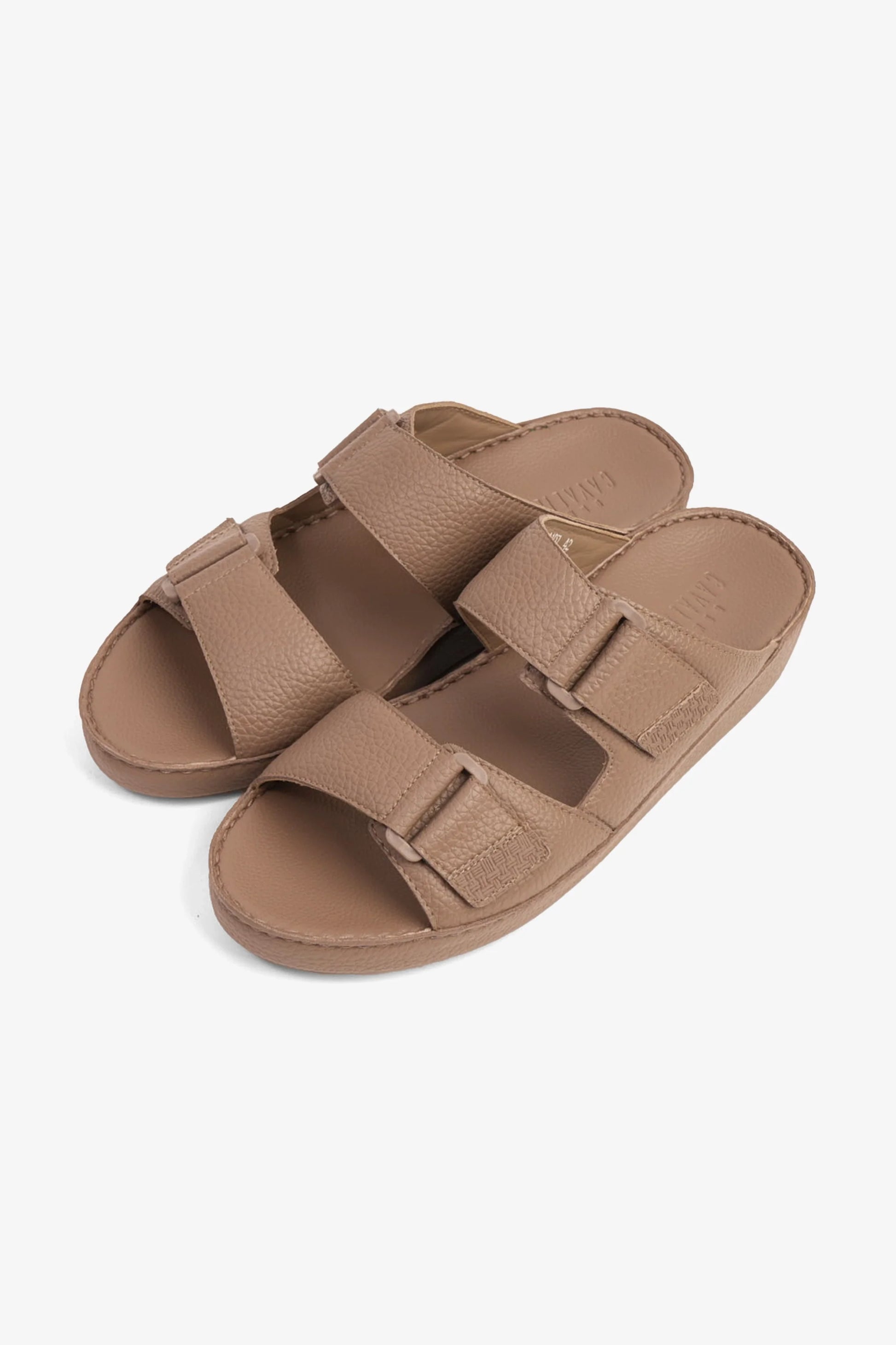 Cavalier Uomo Men's Leather Arabic Sandals Stone MSDCV1107