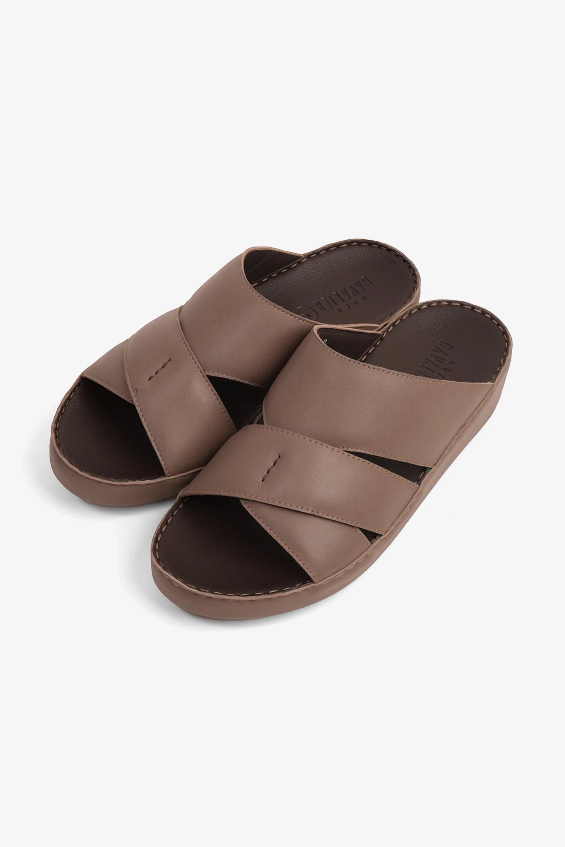 Cavalier Uomo Men's Genuine Leather Arabic Sandals Stone MSDCV1108