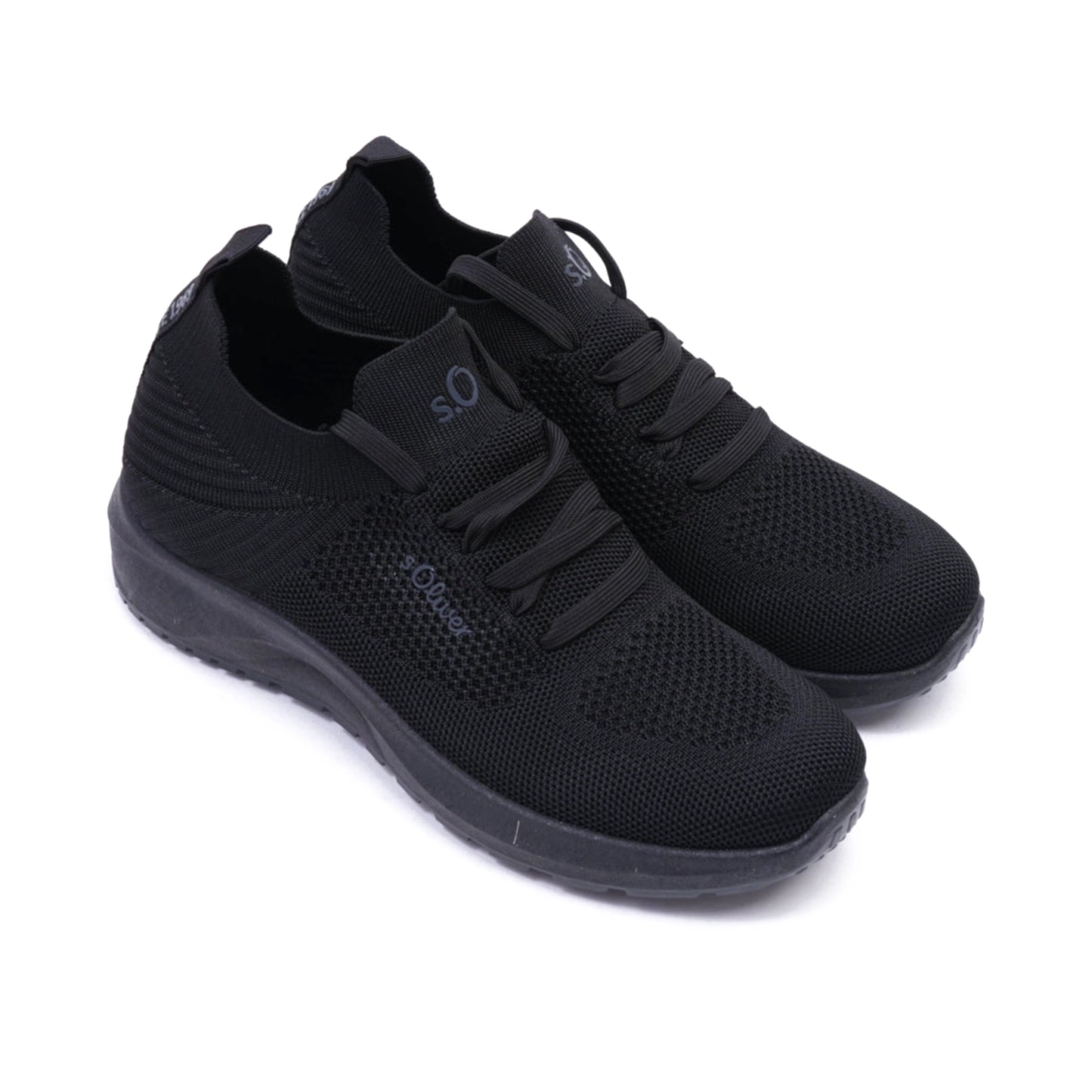 S. Oliver Comfortable Knitted Women's Sneakers Black