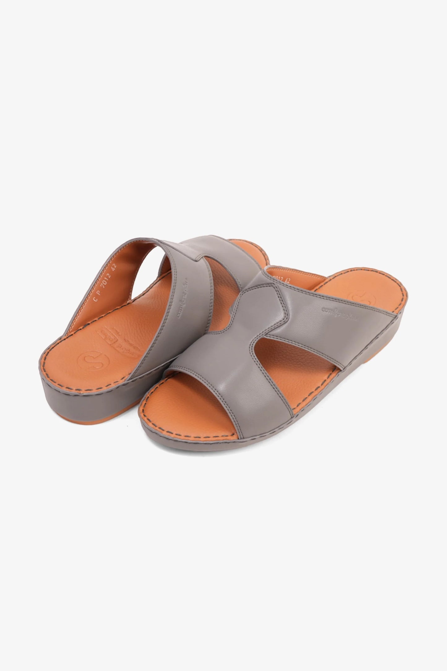 Comfort Plus Men's Luxurious Leather Sandals Dark Grey MSDCP7012