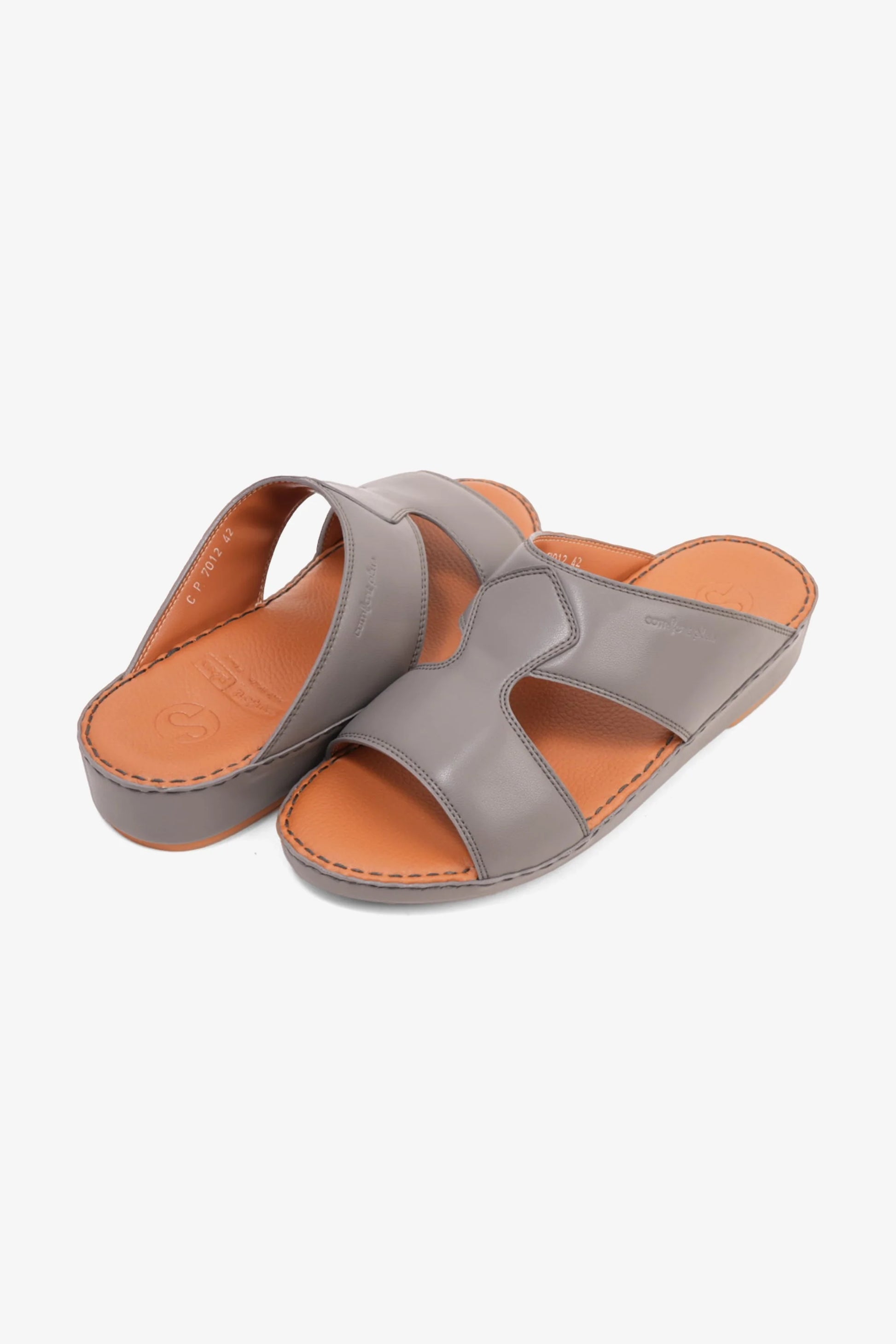 Comfort Plus Men's Luxurious Leather Sandals Dark Grey MSDCP7012