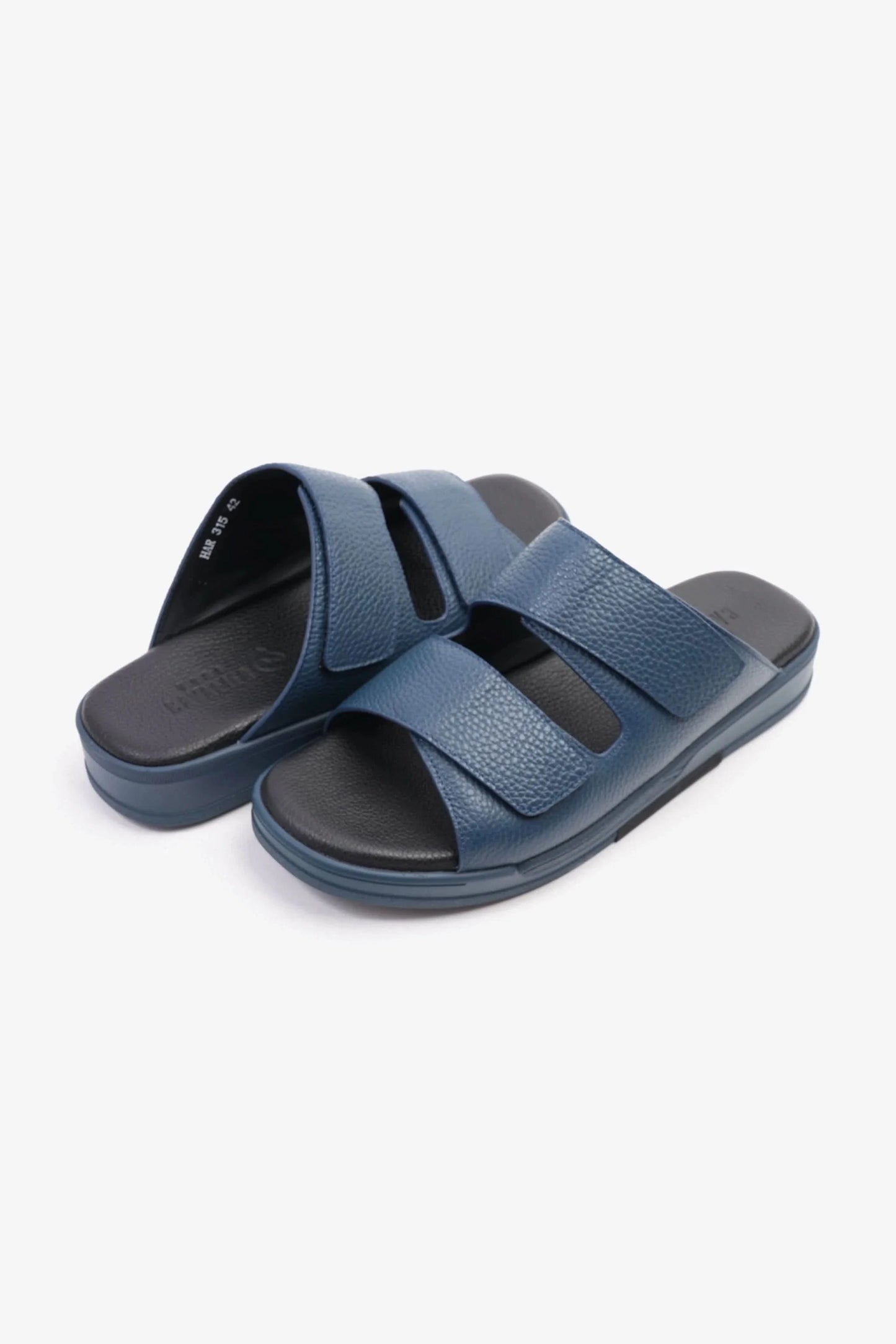 Cavalier Uomo Men's Leather Arabic Sandals Navy MSDCVHAR315