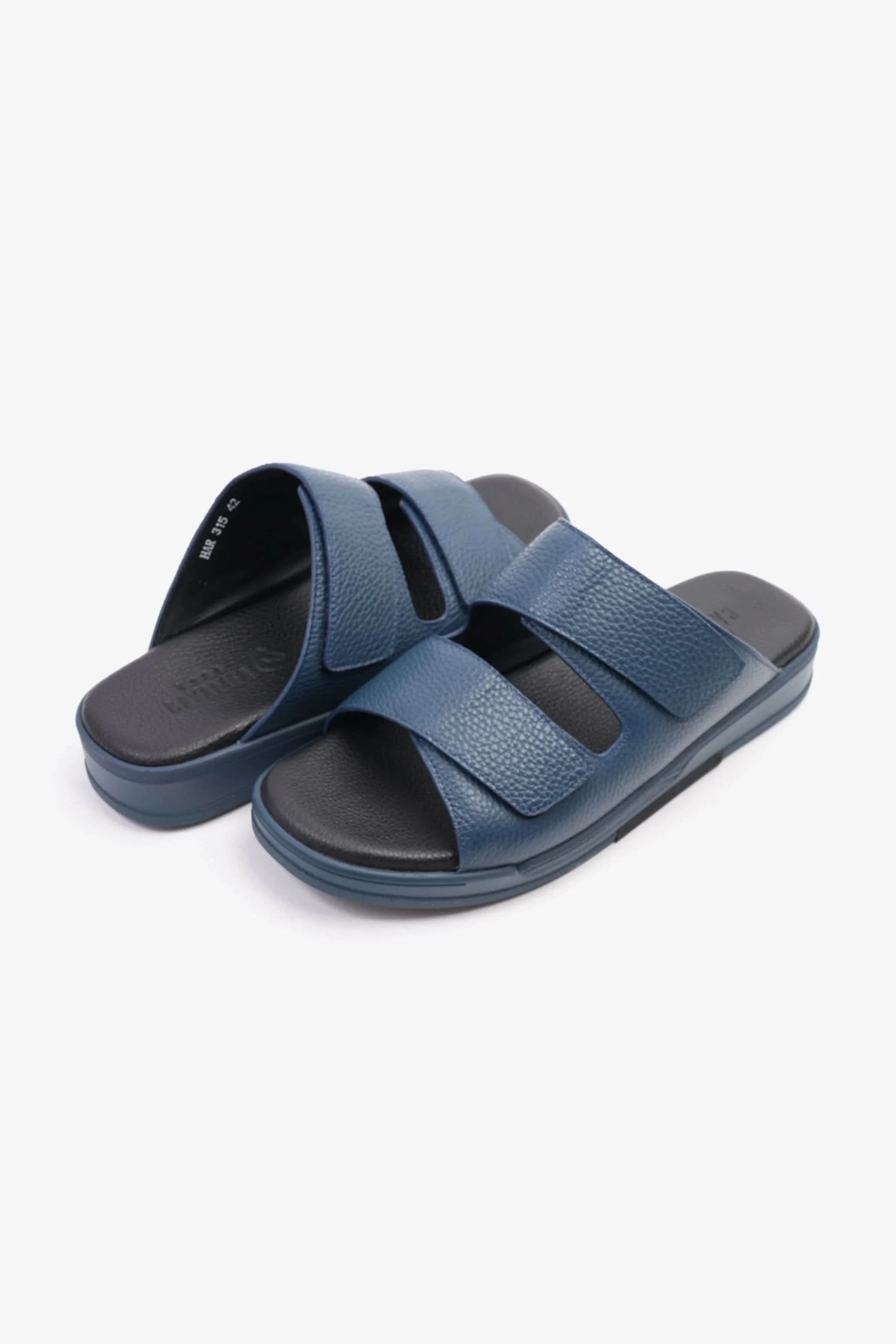 Cavalier Uomo Men's Leather Arabic Sandals Navy MSDCVHAR315