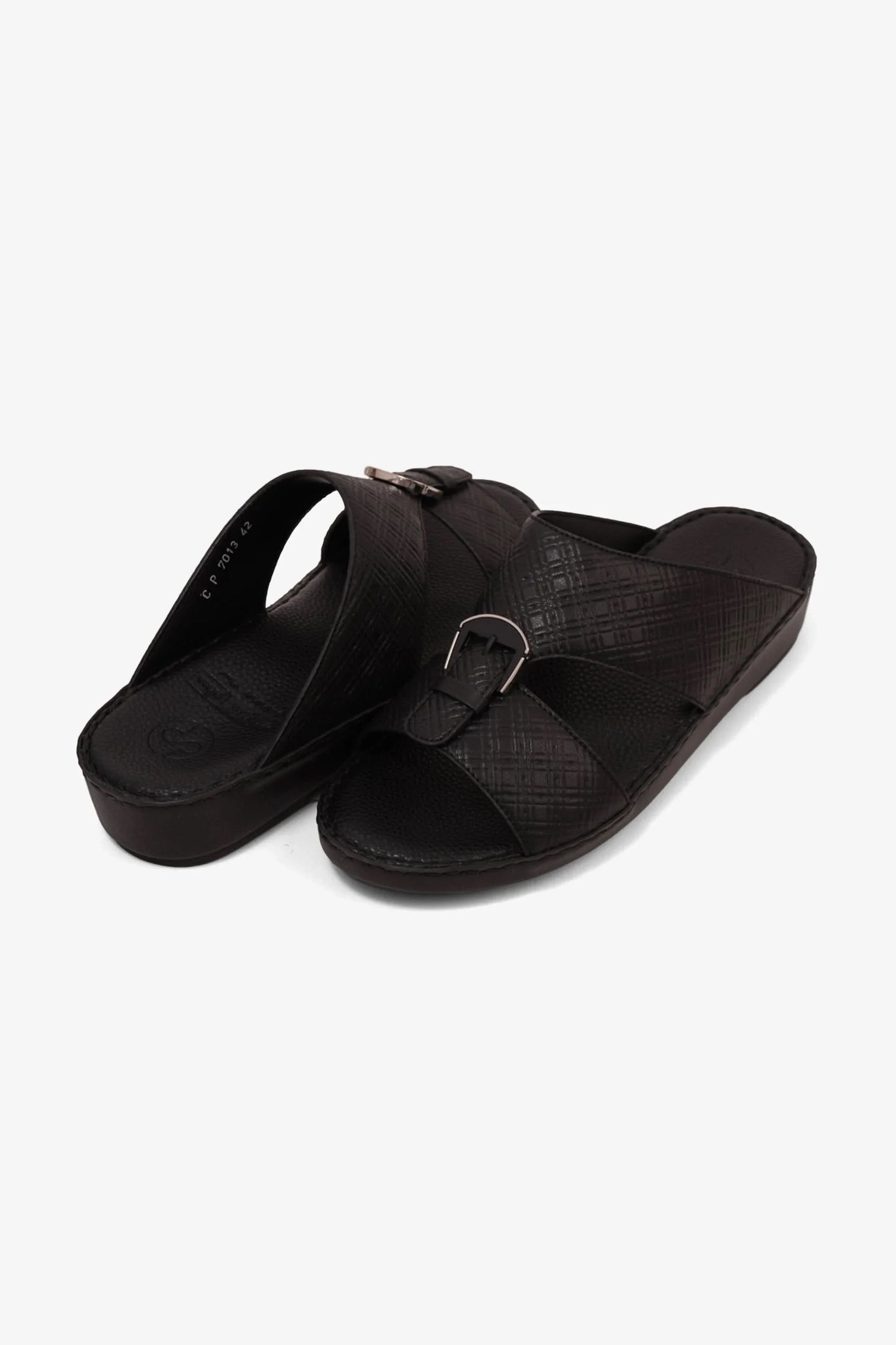 Comfort Plus Men's Cushioned Slip-On Sandals Black MSDCP7013