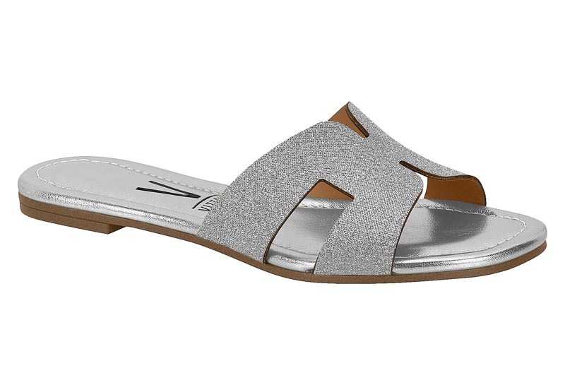 TAMANCO FEMININO 26565   TELA SHINE PARIS - SILVER