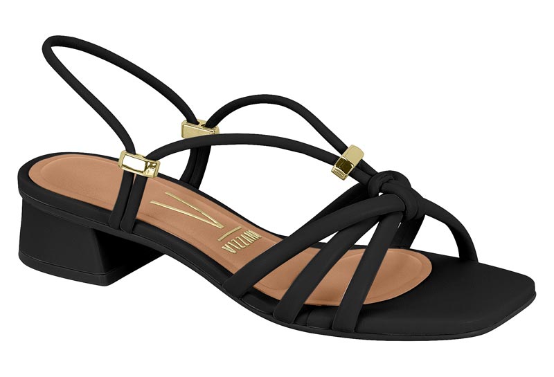 SANDALIA FEMININA TIRA PRONTA PELICA/PELICA BLACK