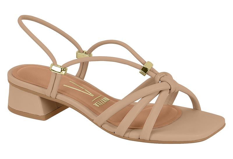 SANDALIA FEMININA TIRA PRONTA PELICA/PELICA BEIGE